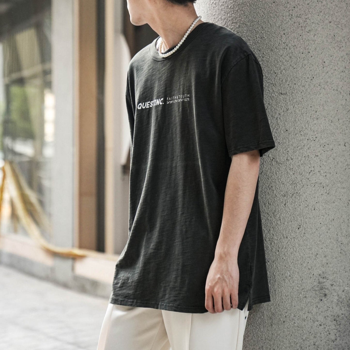 【QUEST】STANDARD LOGO TEE-標準LOGO TEE 基本 竹節棉 短袖 短T