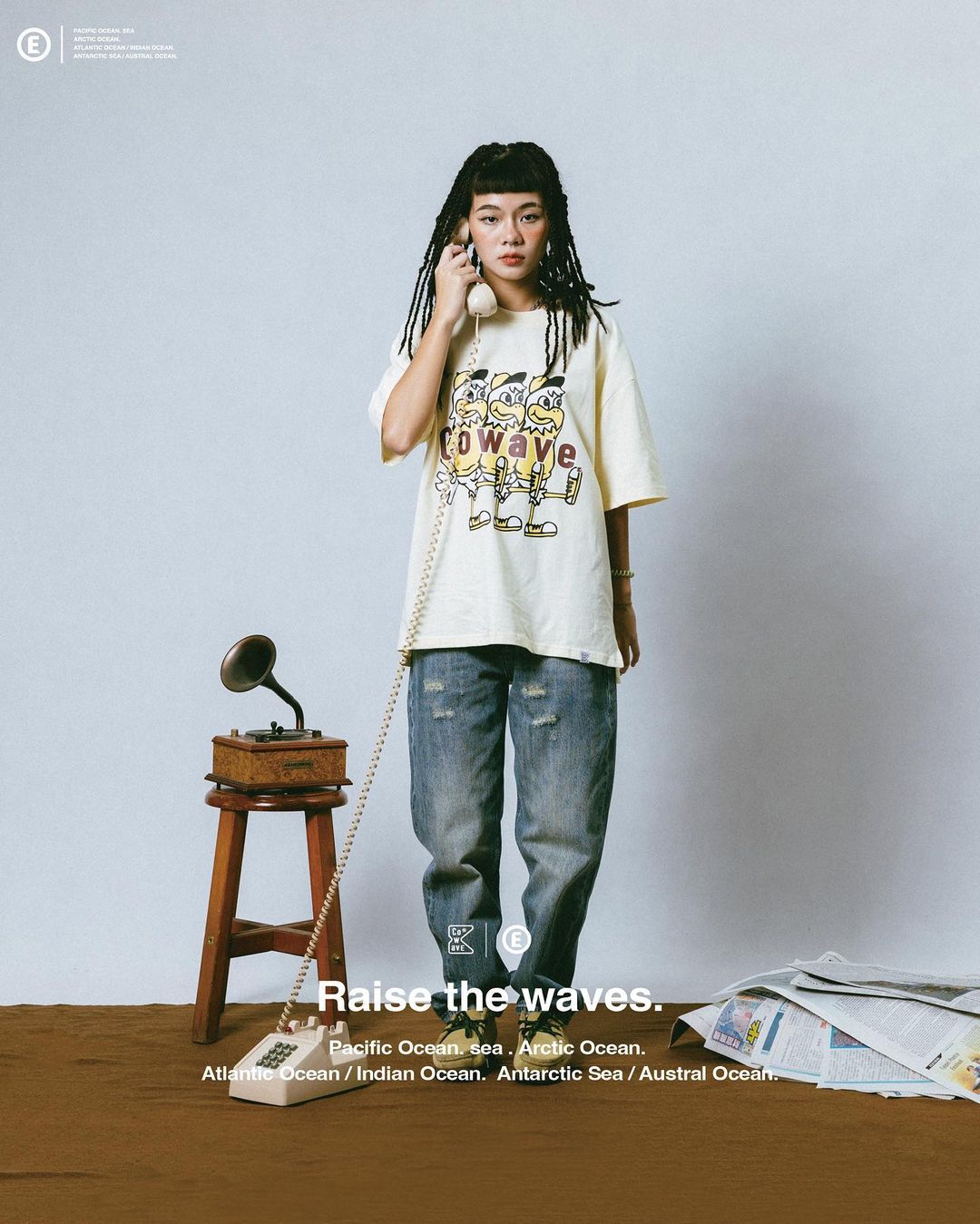 Cowave 2023 Spring & Summer College Cartoon tee