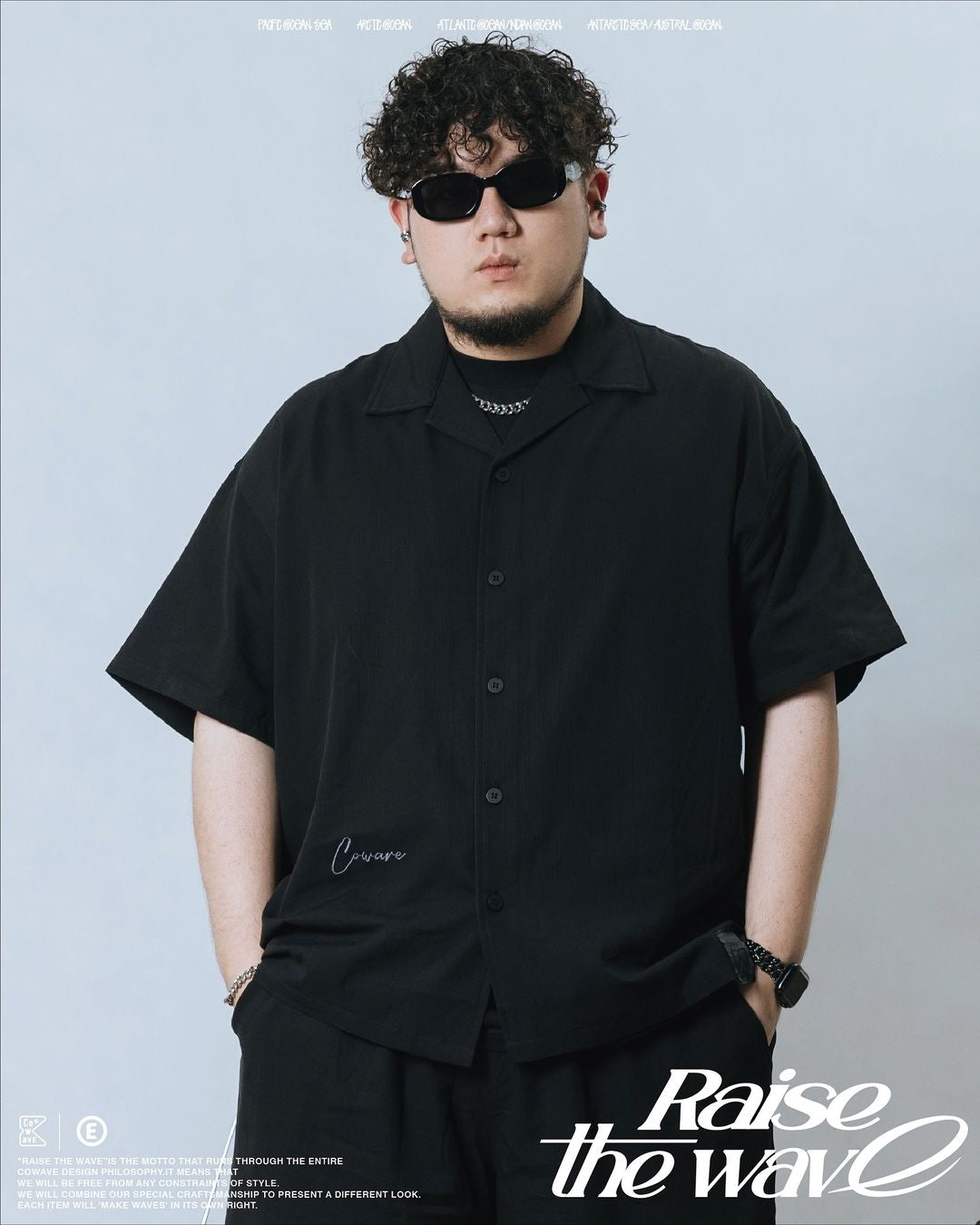COWAVE 2024 Spring & Summer Straight strip shirt