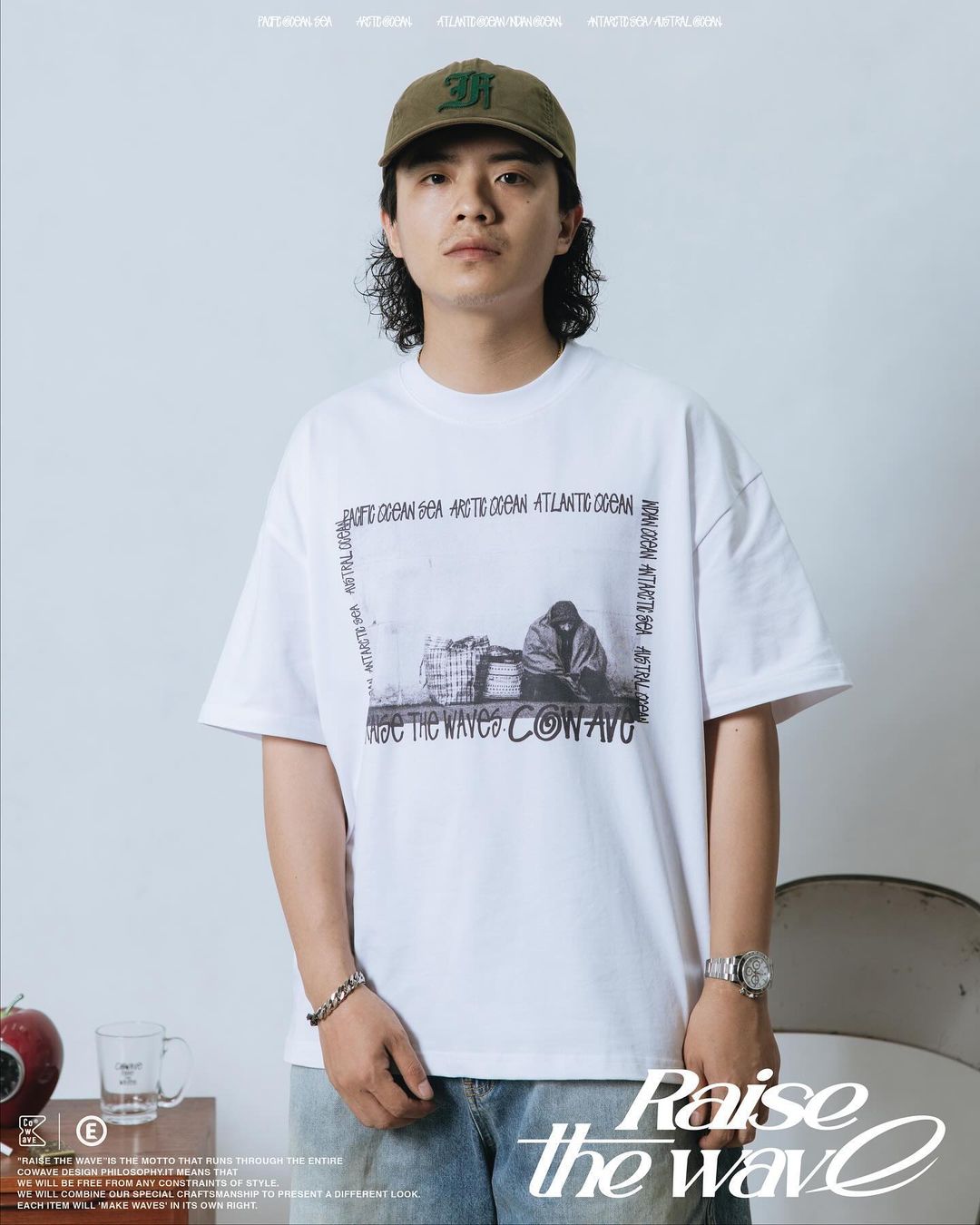 COWAVE 2024 Spring & Summer Begging Picture Font Tee