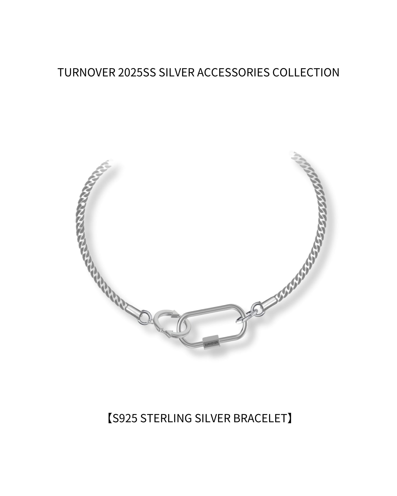 TURNOVER S925 STERLING SILVER BRACELET "S925 銀手鏈" (S925-T2)