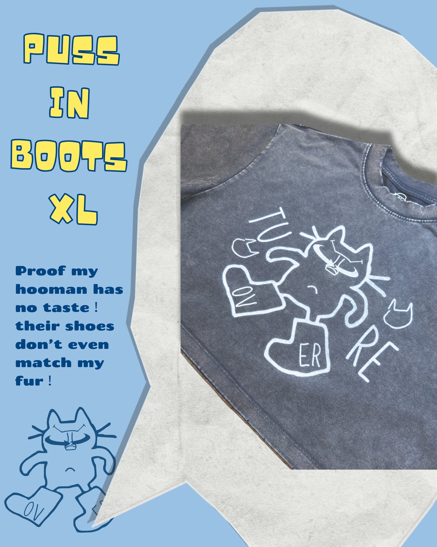 TURNOVER 2025SS PUSS IN BOOTS TEE
“25SSWT3 穿靴子的貓TEE”