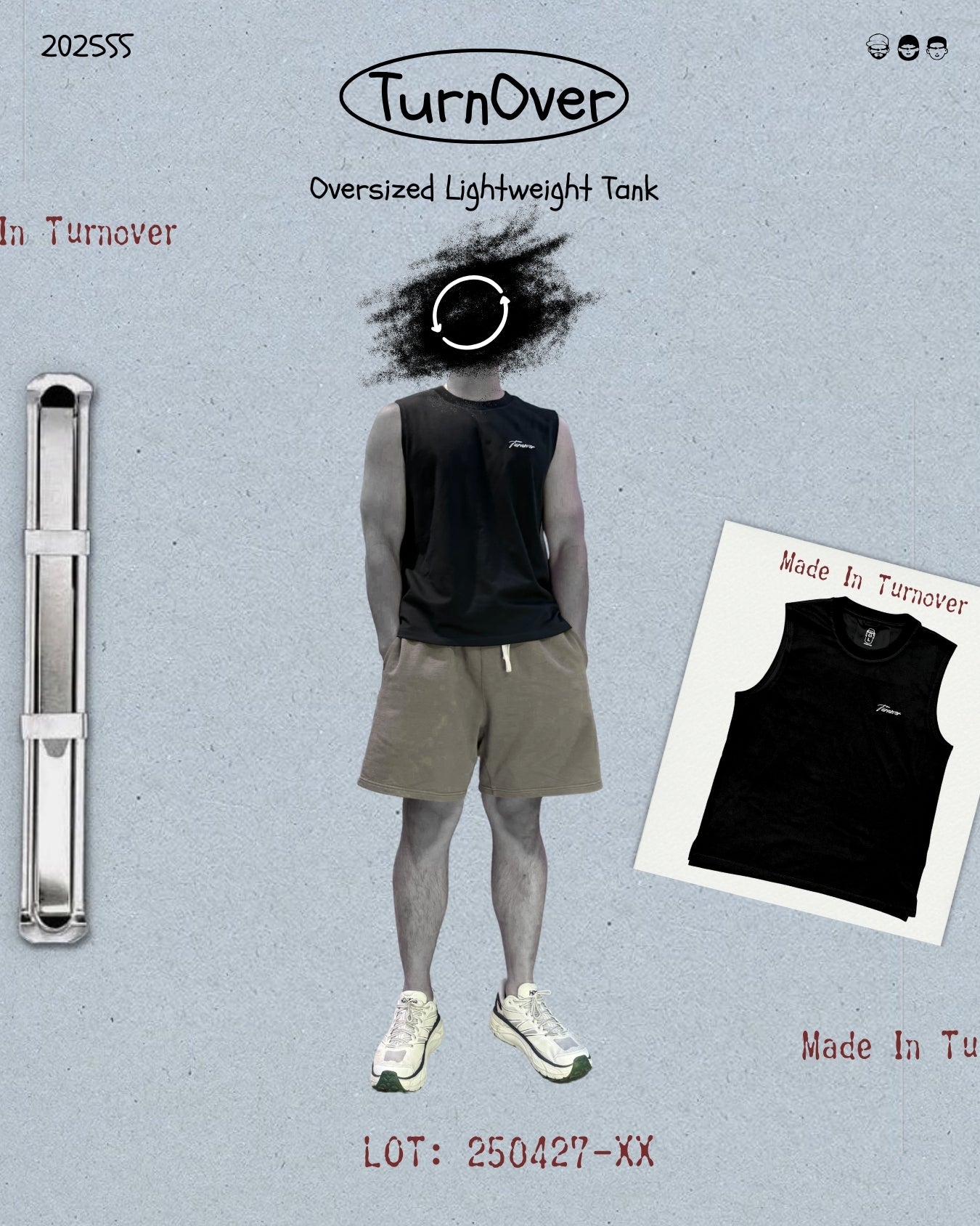 TURNOVER 2025SS Oversized Lightweight Tank
“25SSV3 寬鬆基礎背心”