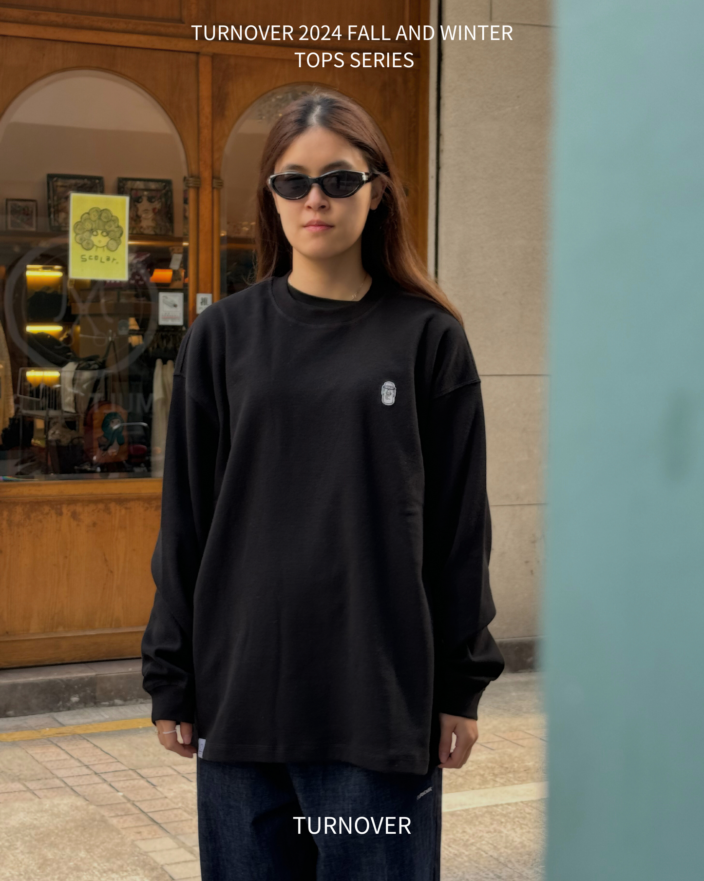 TURNOVER HEAVYWEIGHT SMALL LOGO WAFFLE
華夫格長袖Tee