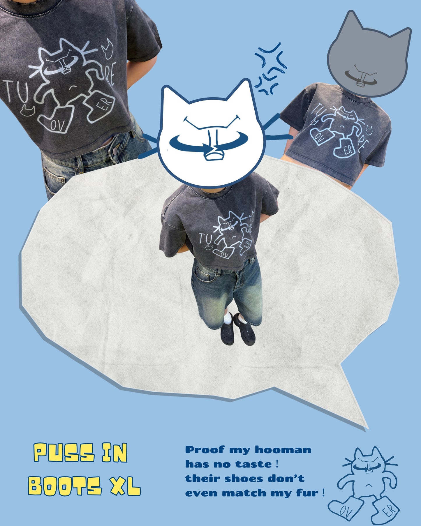 TURNOVER 2025SS PUSS IN BOOTS TEE
“25SSWT3 穿靴子的貓TEE”
