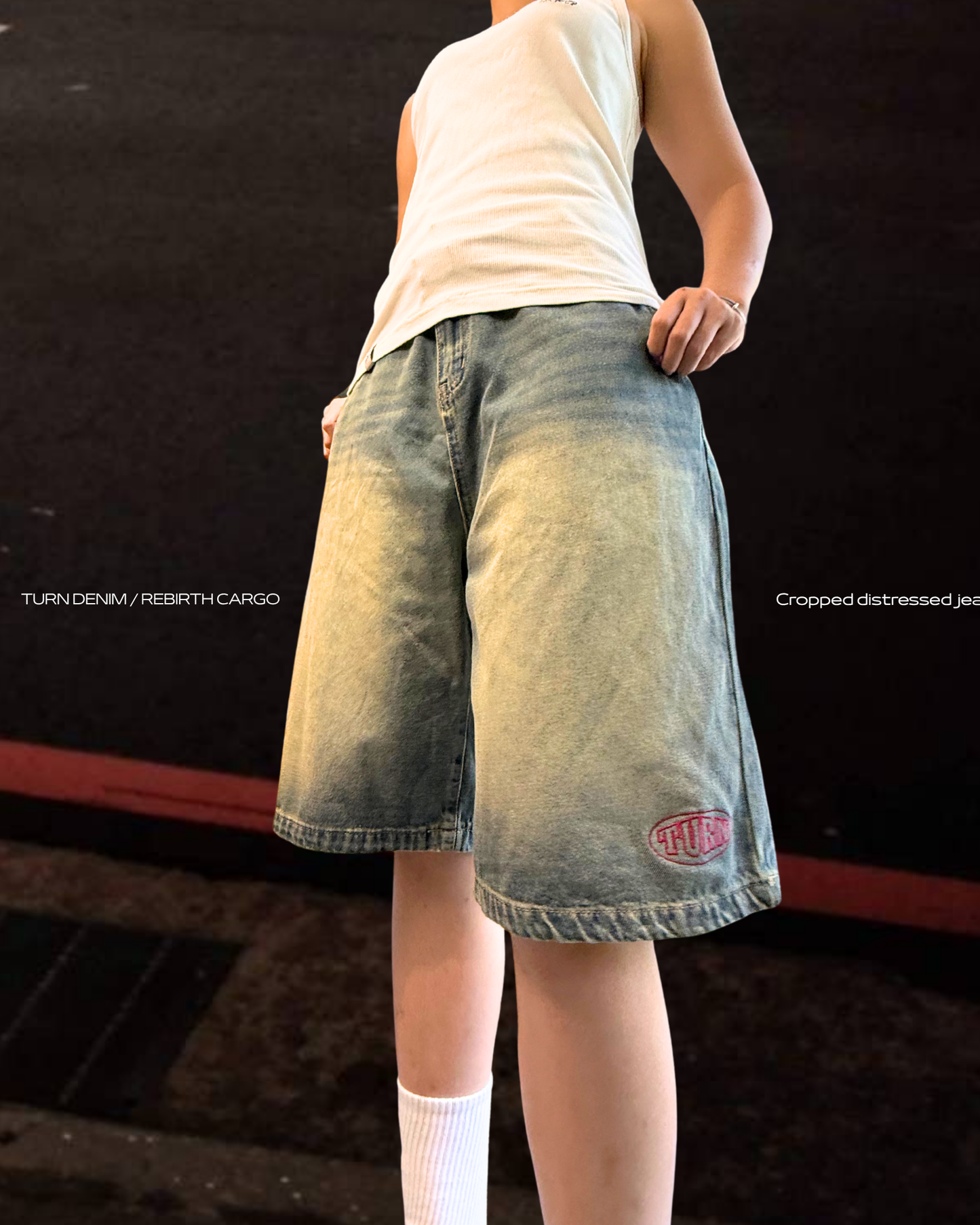 TURNOVER 2025SS TTURN DENIM / REBIRTH CARGO“25SS-S10 破界輪回・六分牛仔褲”