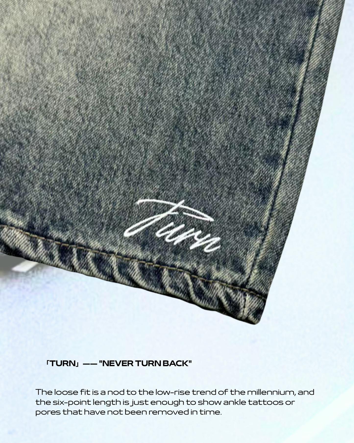 TURNOVER 2025SS SOMNAMBULIST BLUE “25SS-S11 夢遊者藍・六分牛仔褲”