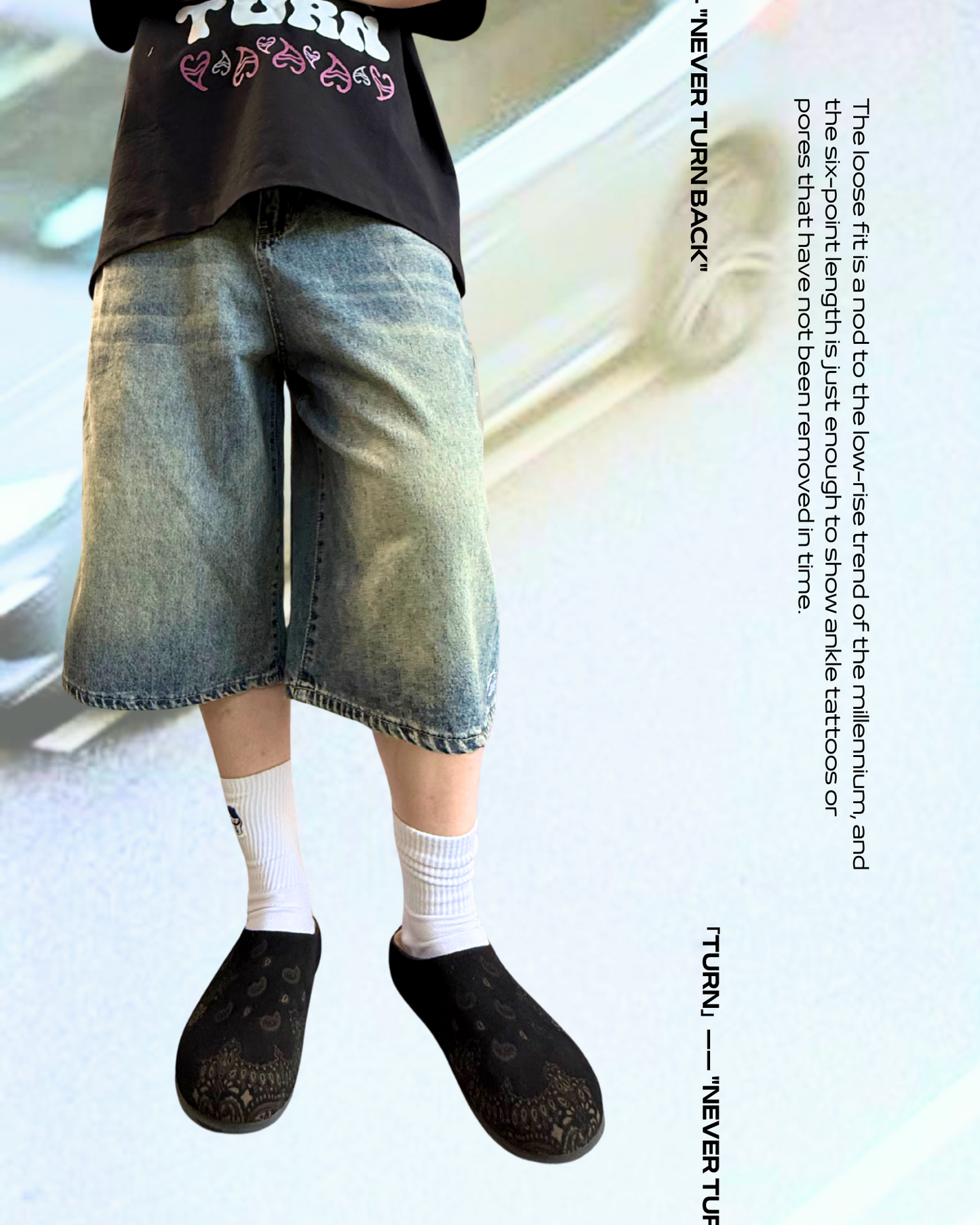 TURNOVER 2025SS SOMNAMBULIST BLUE “25SS-S11 夢遊者藍・六分牛仔褲”