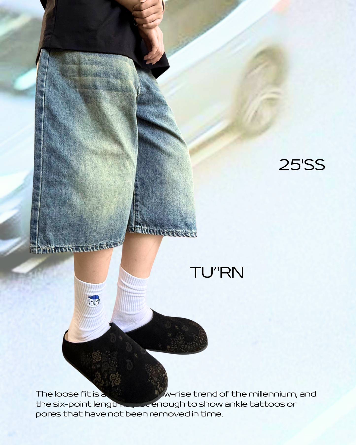 TURNOVER 2025SS SOMNAMBULIST BLUE “25SS-S11 夢遊者藍・六分牛仔褲”