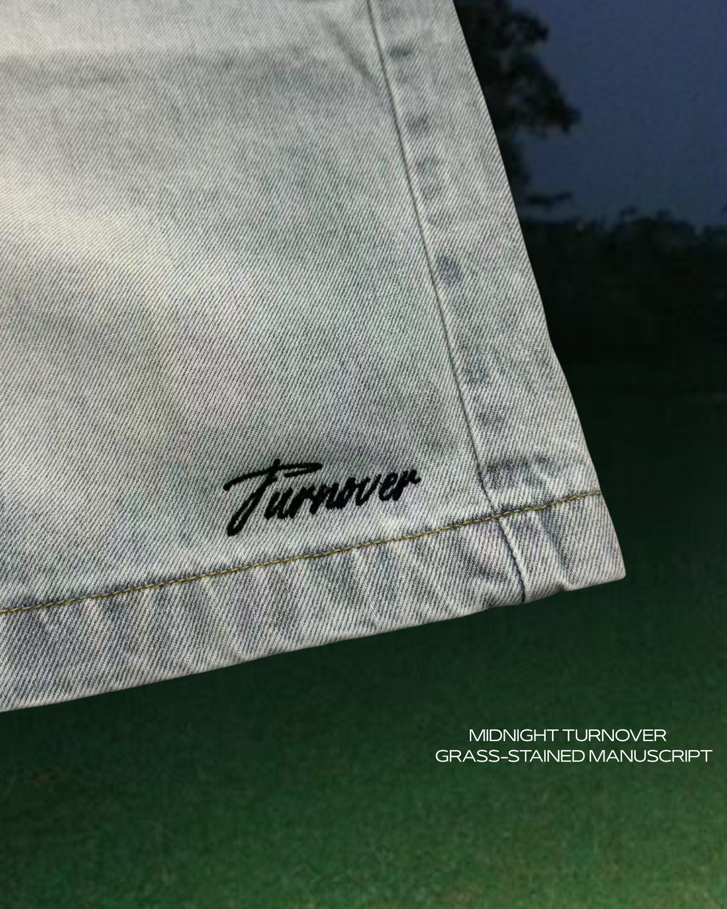 TURNOVER午夜白光・六分牛仔褲