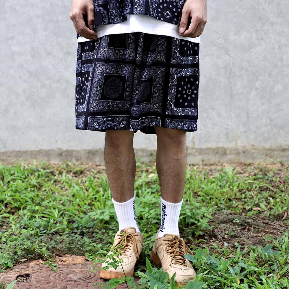 【QUEST】PAISLEY PRINT SHORTS -變形蟲圖騰短褲