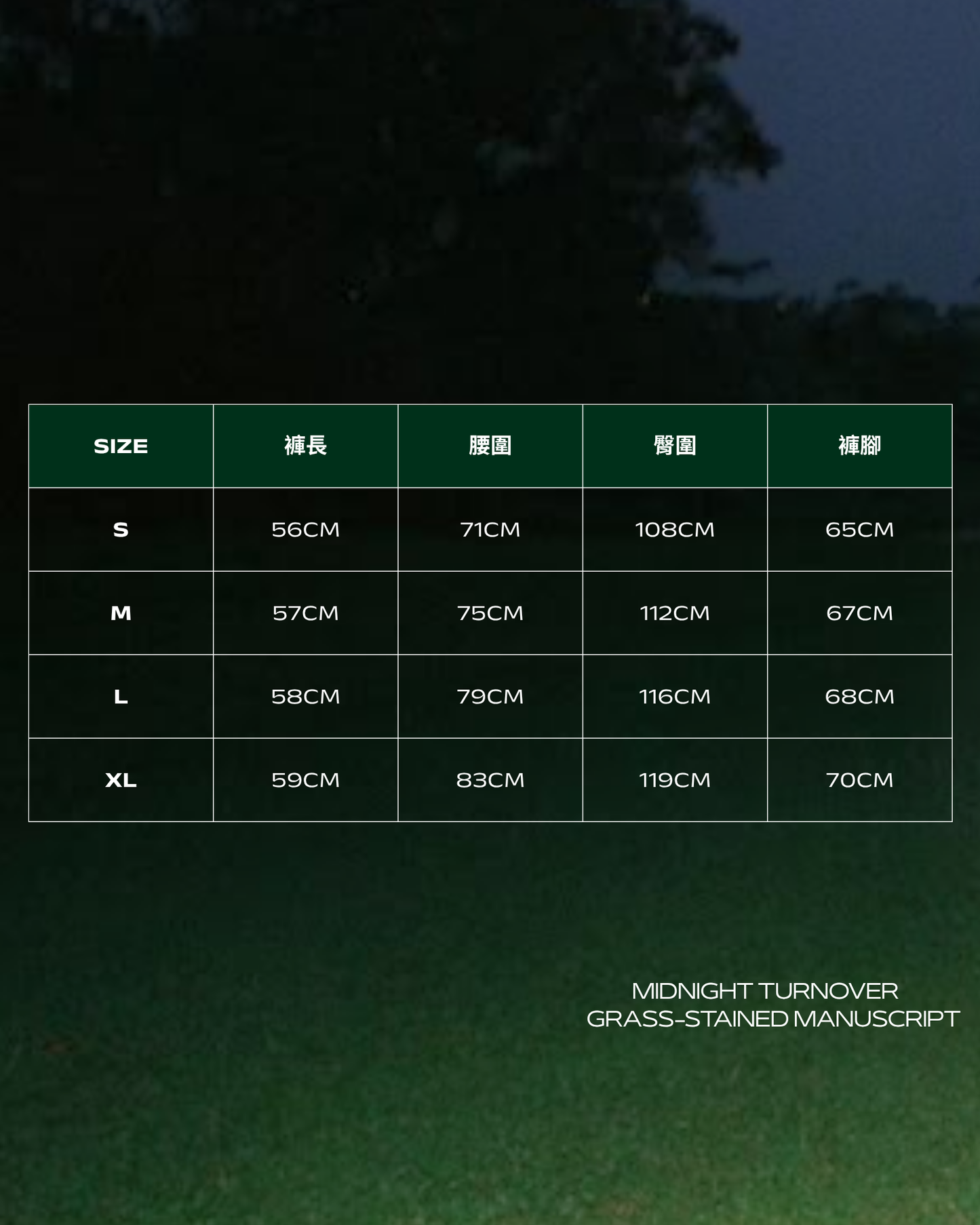 TURNOVER 2025SS MIDNIGHT “25SS-S12 午夜白光・六分牛仔褲”