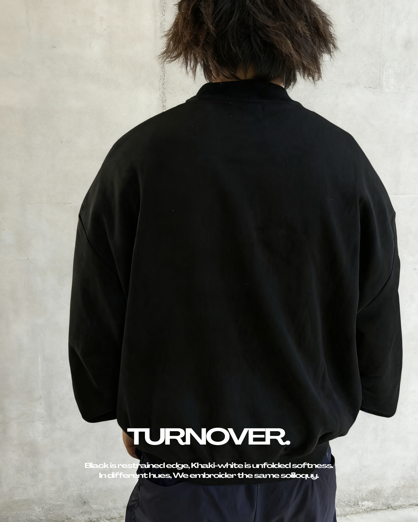 TURNOVER 2026AW Dual Stitch “26AW-LE3 晝夜繡言.加絨短版長袖”