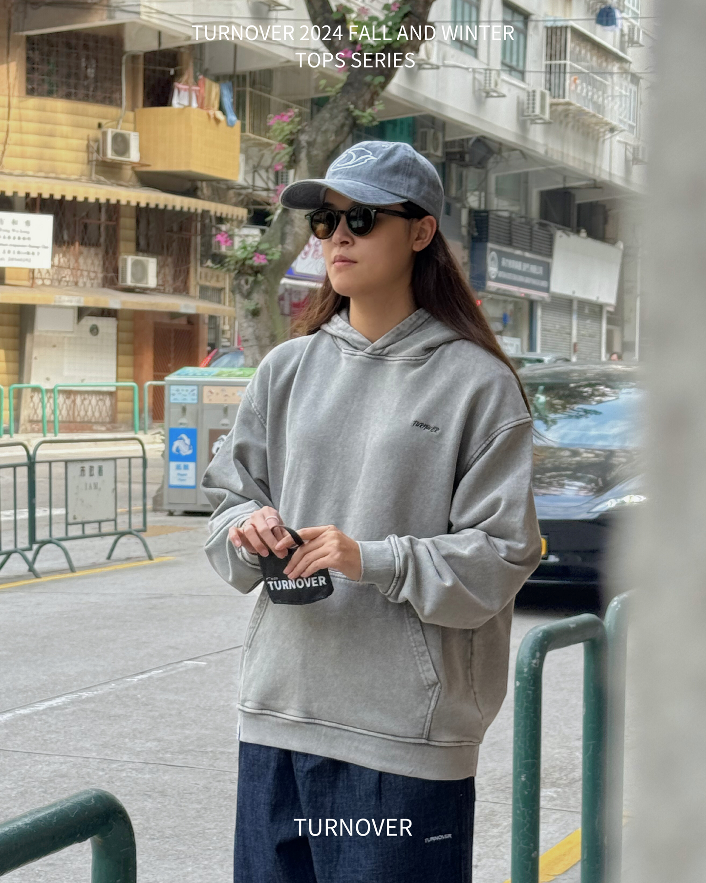 TURNOVER HEAVYWEIGHT WASHED HOODIE 重磅水洗衛衣