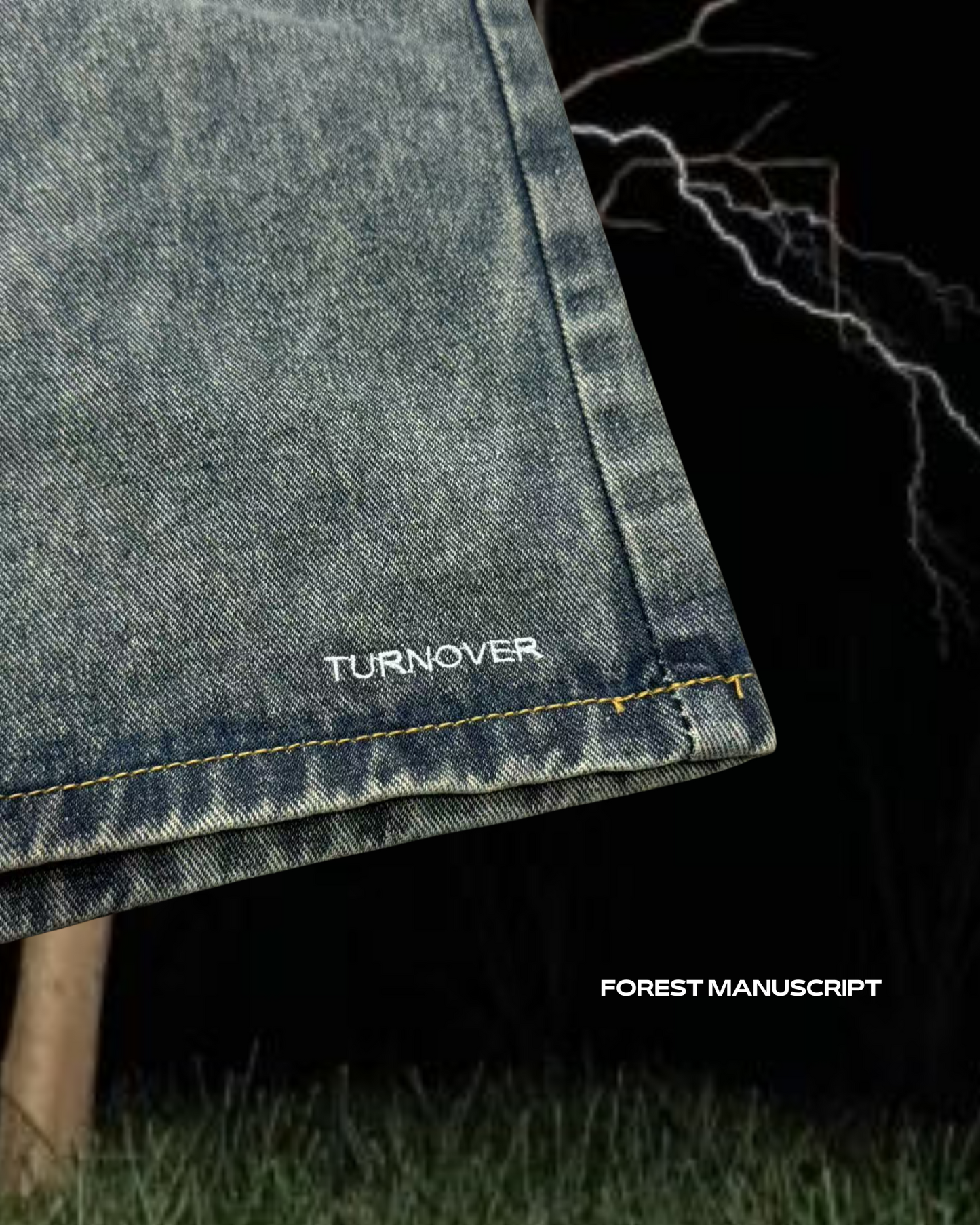 TURNOVER 2025SS FOREST MANUSCRIPT “25SS-S13 森藍・六分牛仔褲”