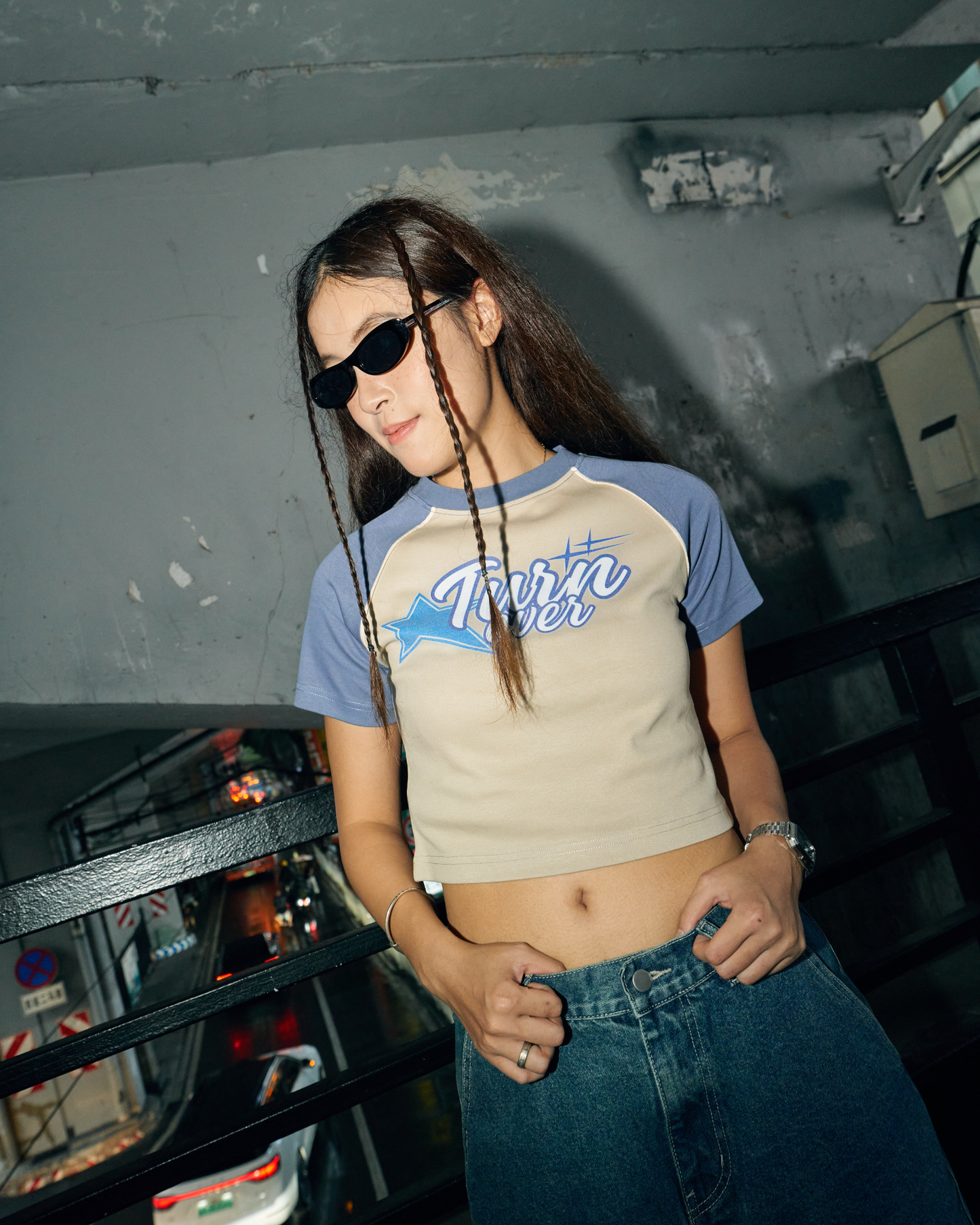 TURNOVER SUMMER TOP / BLUE
