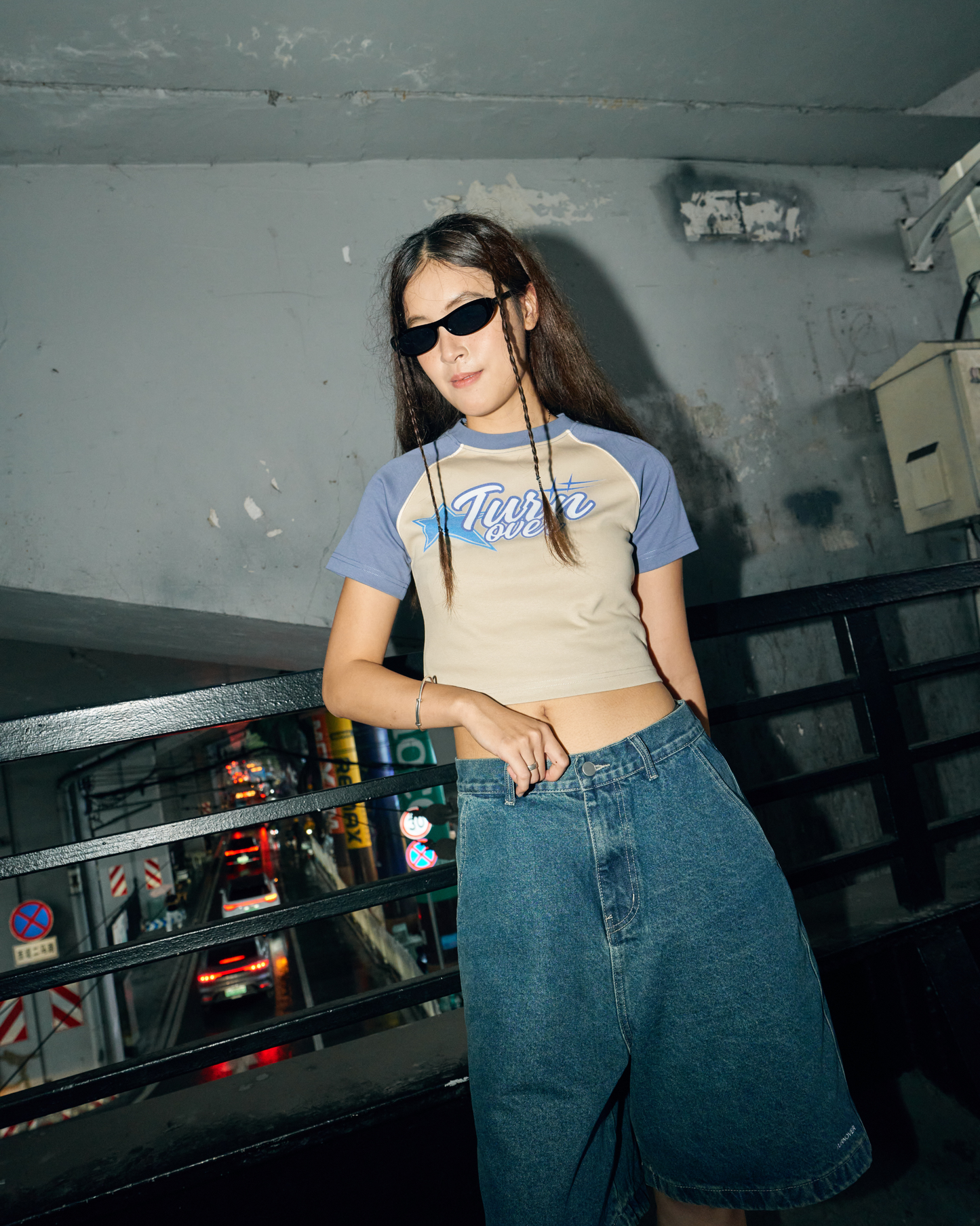 TURNOVER SUMMER TOP / BLUE