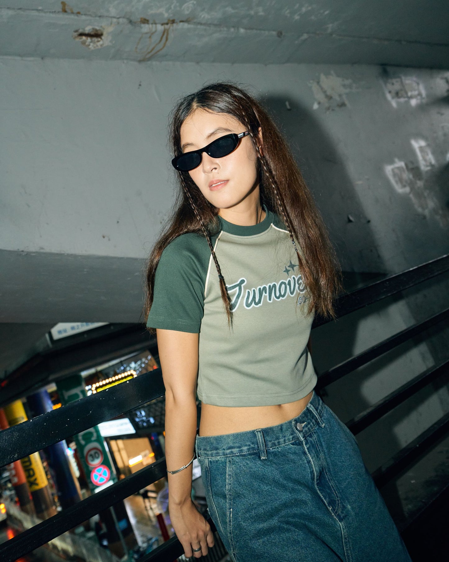 TURNOVER SUMMER TOP / GREEN