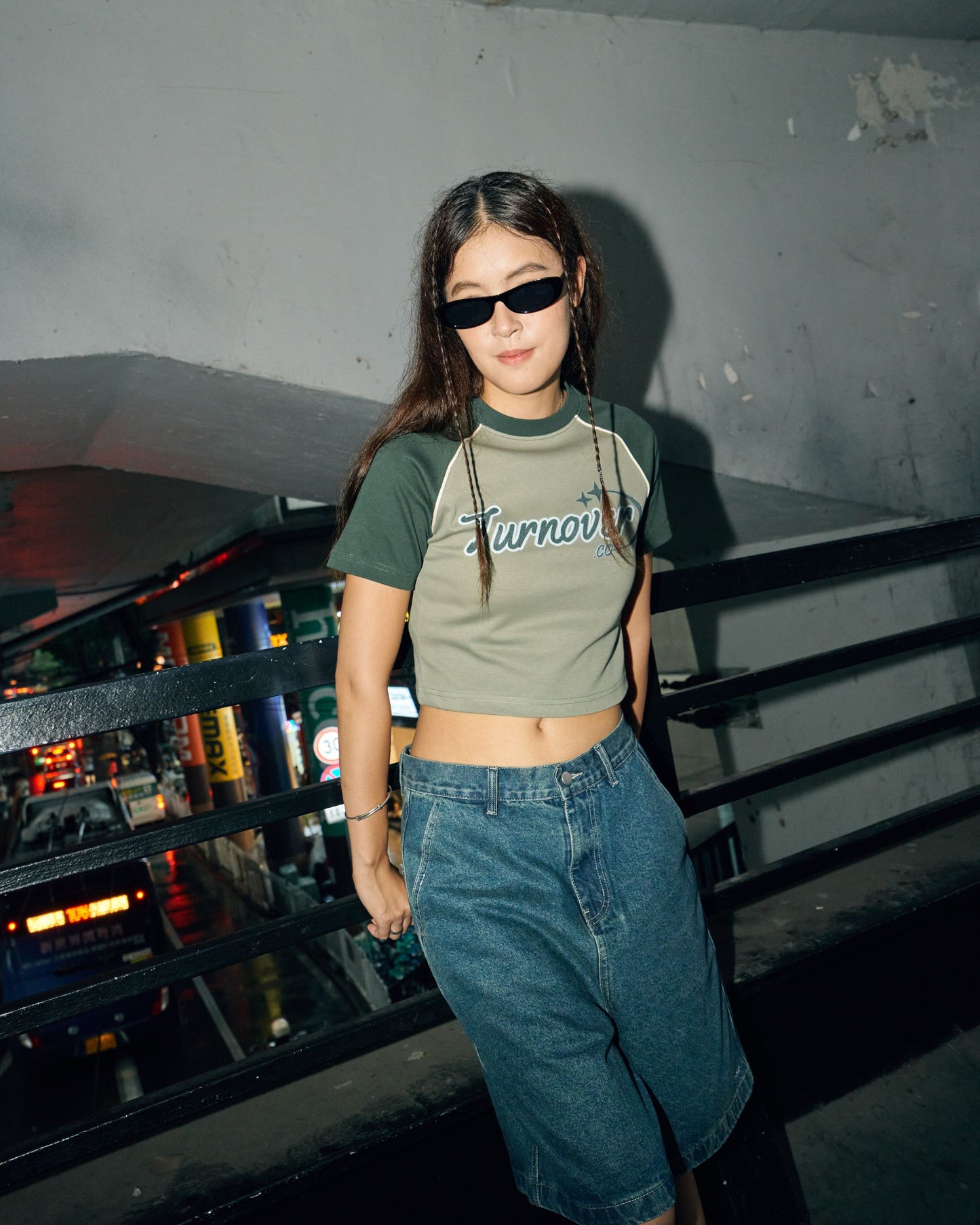 TURNOVER SUMMER TOP / GREEN