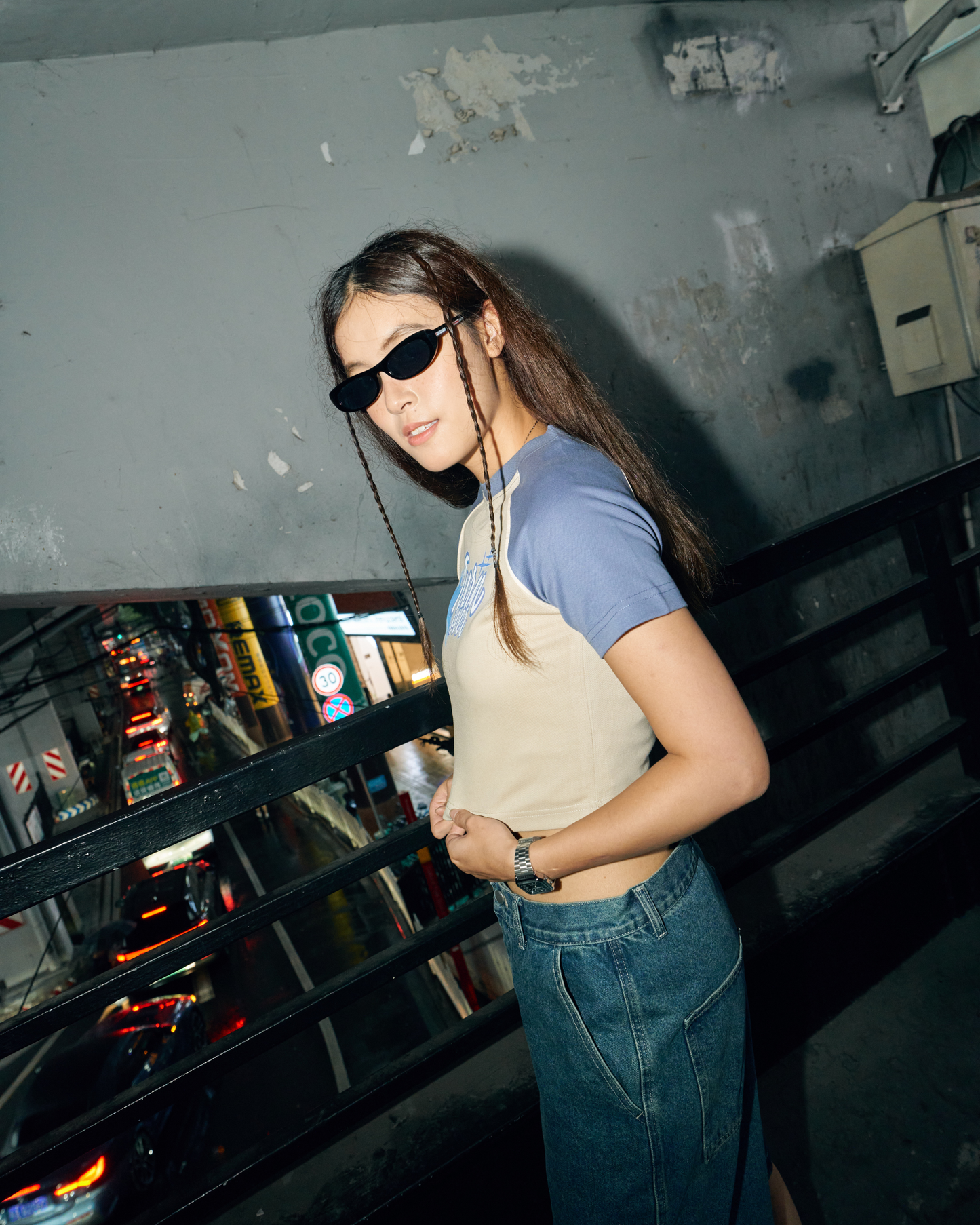 TURNOVER SUMMER TOP / BLUE