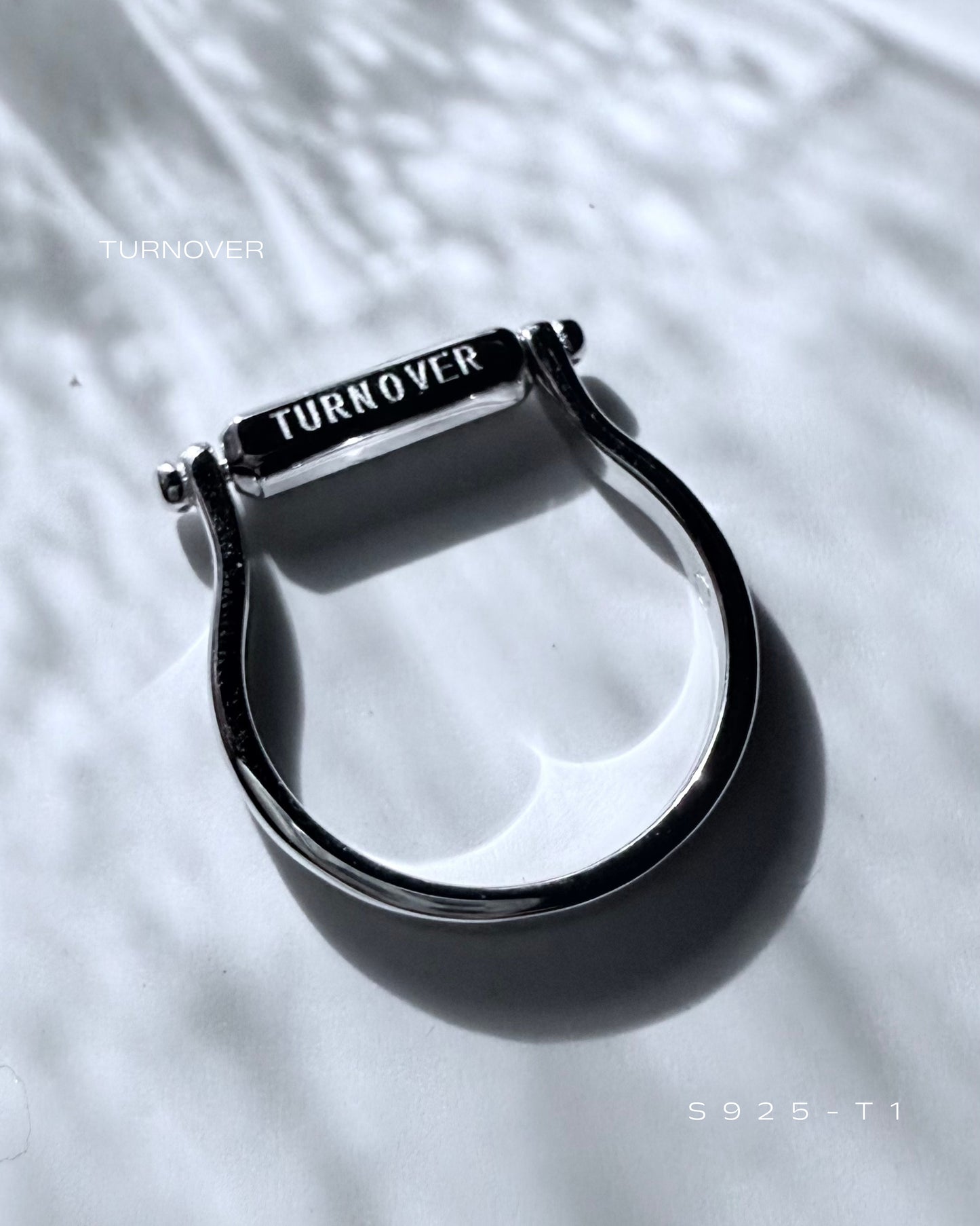 TURNOVER S925 STERLING SILVER JEWELRY "S925 銀戒指" (S925-T1)
