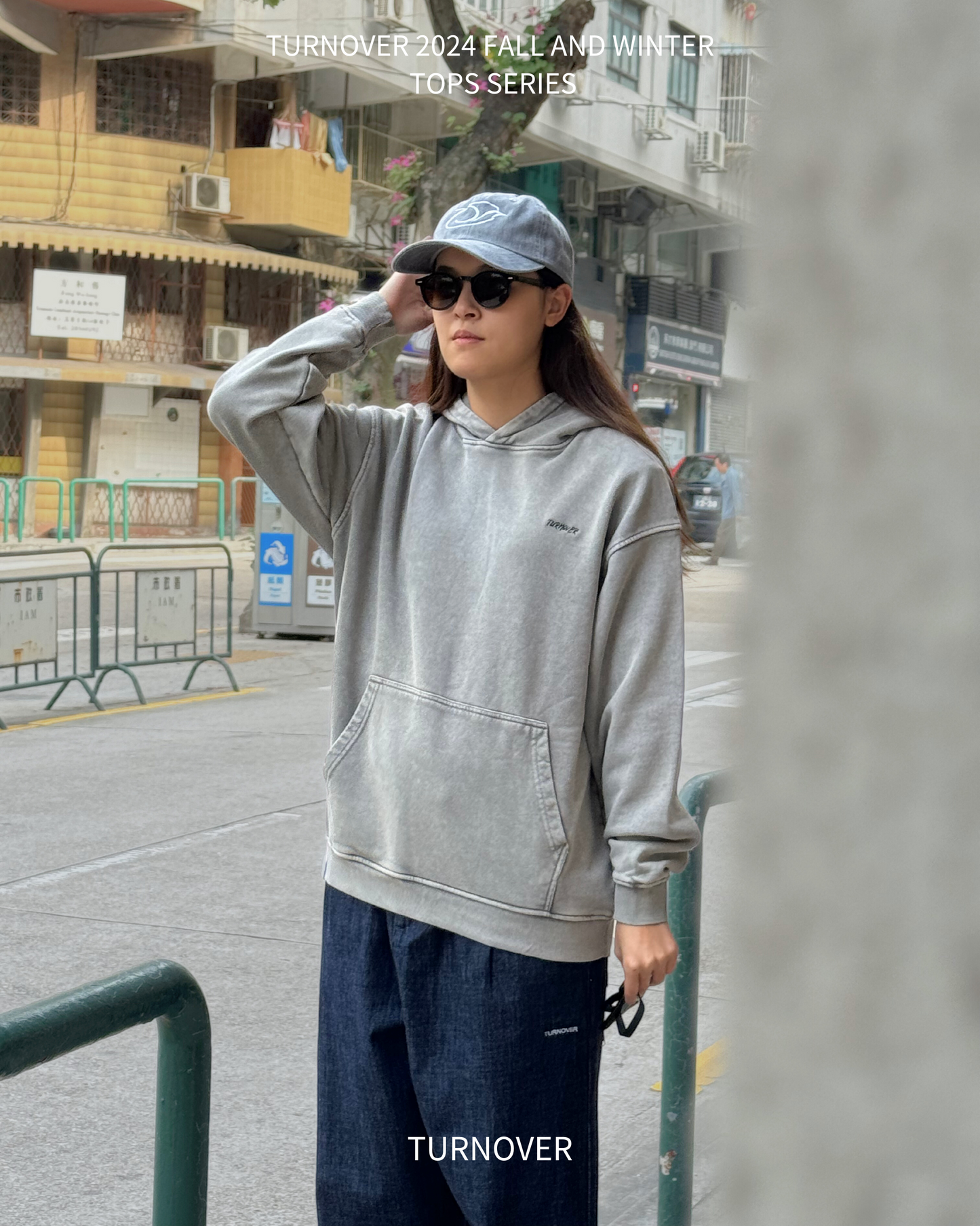 TURNOVER HEAVYWEIGHT WASHED HOODIE 重磅水洗衛衣