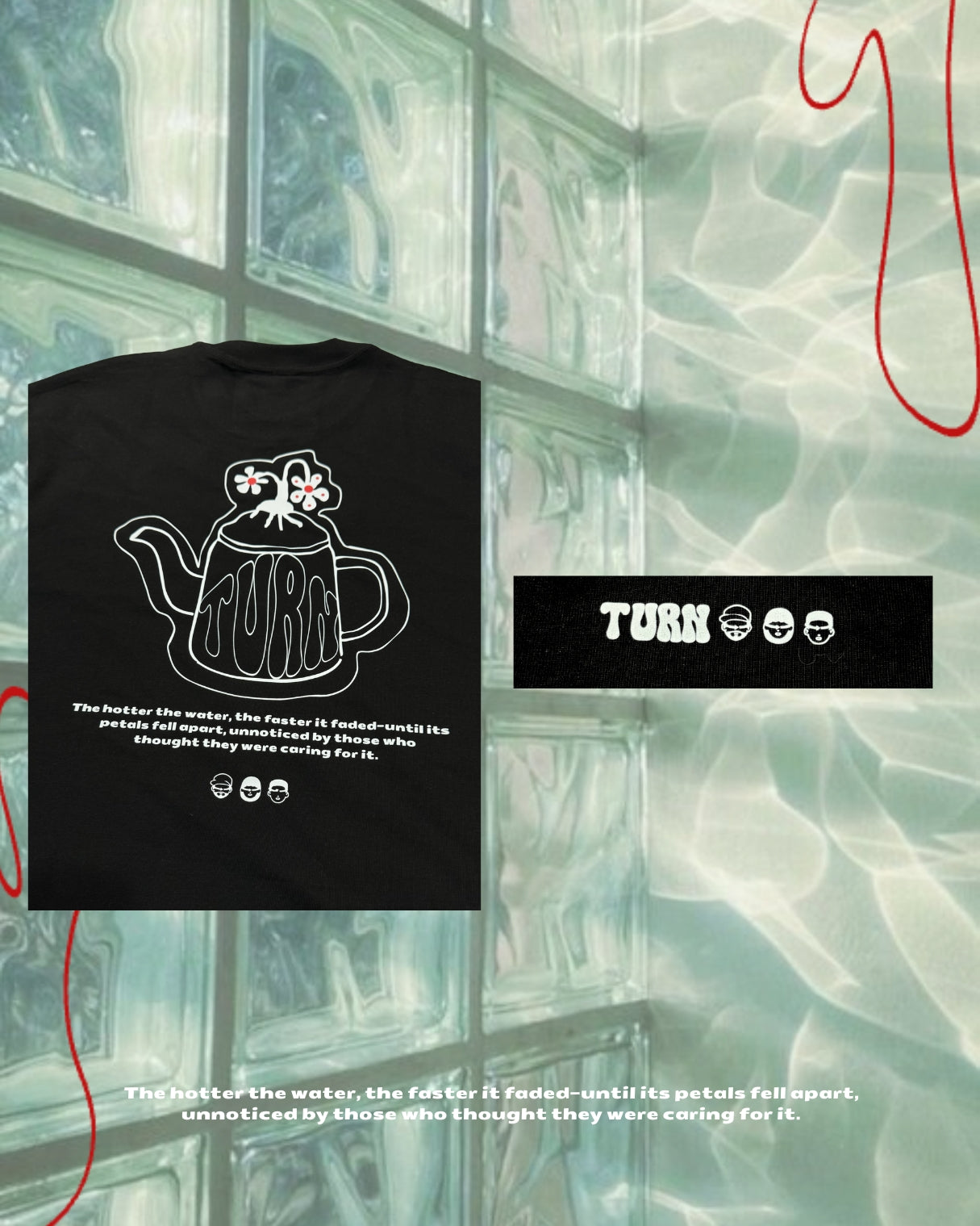 TURNOVER 2025SS 37°C Wilt TEE
“25SST24 燙傷的花TEE”
