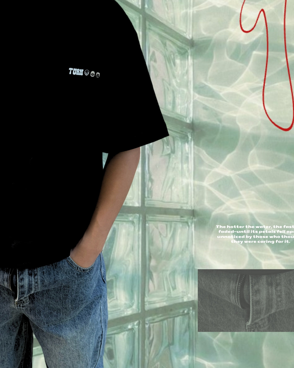 TURNOVER 2025SS 37°C Wilt TEE
“25SST24 燙傷的花TEE”
