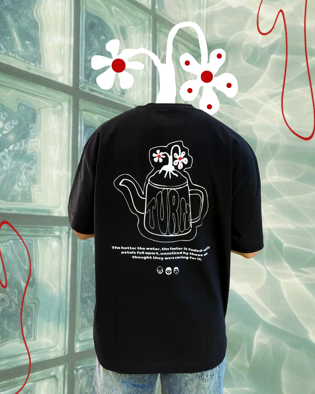 TURNOVER 2025SS 37°C Wilt TEE
“25SST24 燙傷的花TEE”