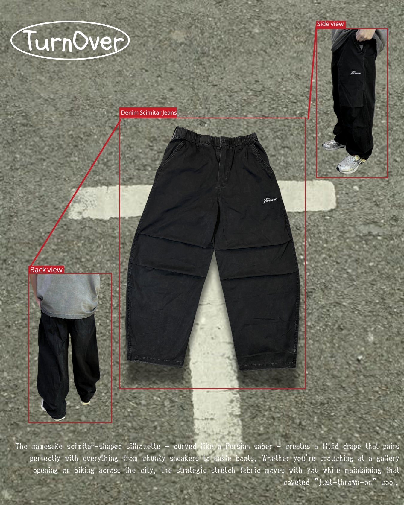 TURNOVER 2025SS Denim Scimitar Jeans
“25SS-LS4 刀版刺繡牛仔褲 ”