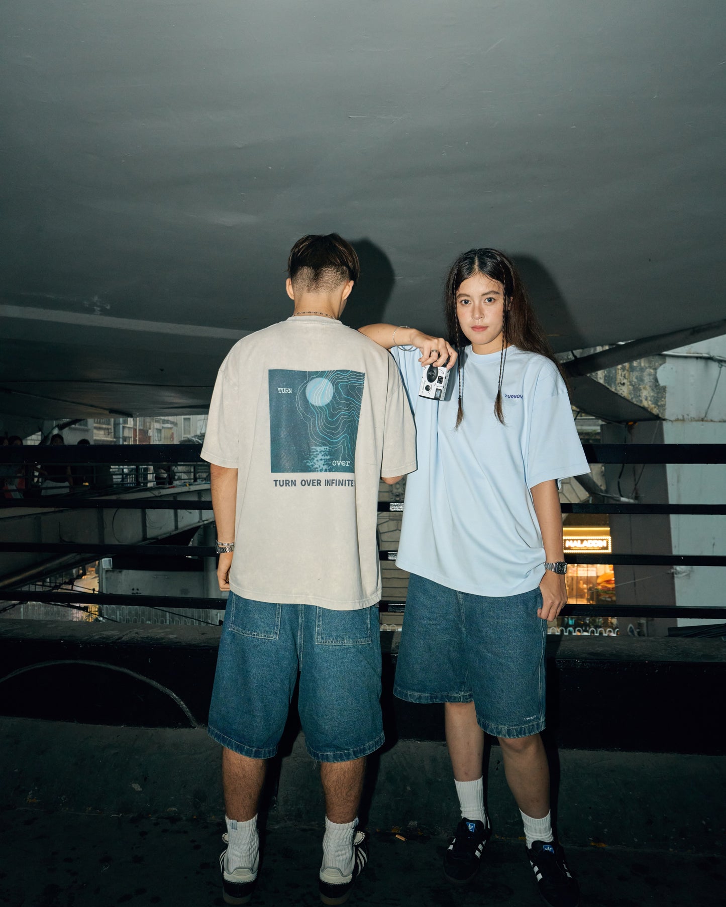 TURNOVER DENIM SHORTS