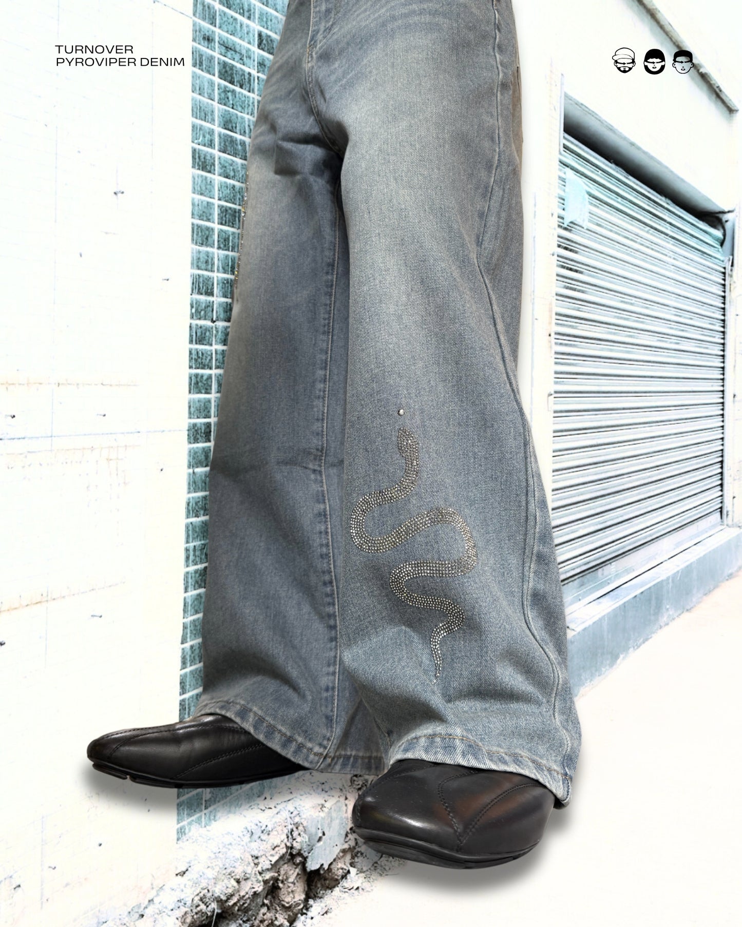 TURNOVER 2025S PYROVIPER Jeans
“25SS-LS6 火瞳蛇蹤牛仔褲 ”