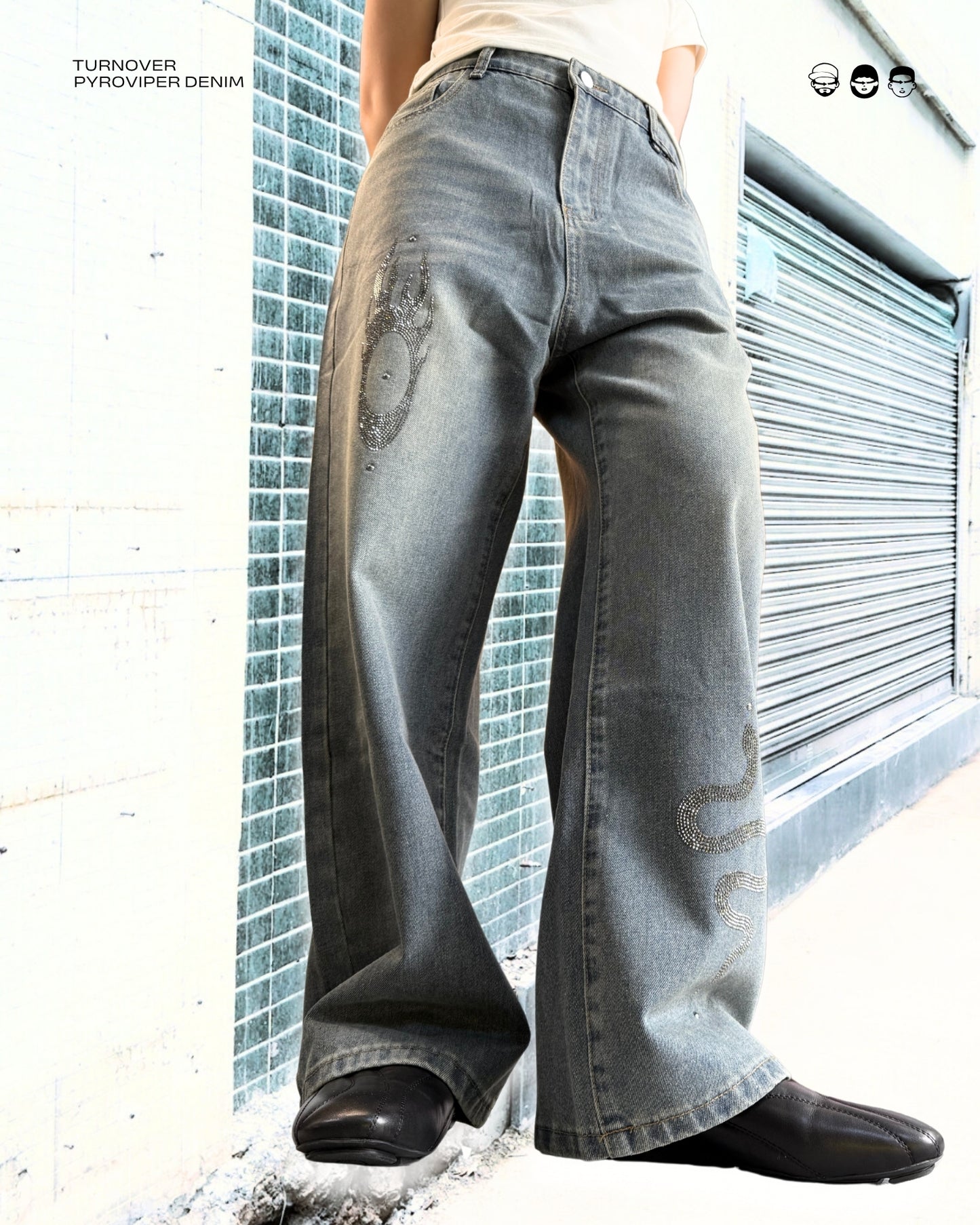 TURNOVER 2025S PYROVIPER Jeans
“25SS-LS6 火瞳蛇蹤牛仔褲 ”