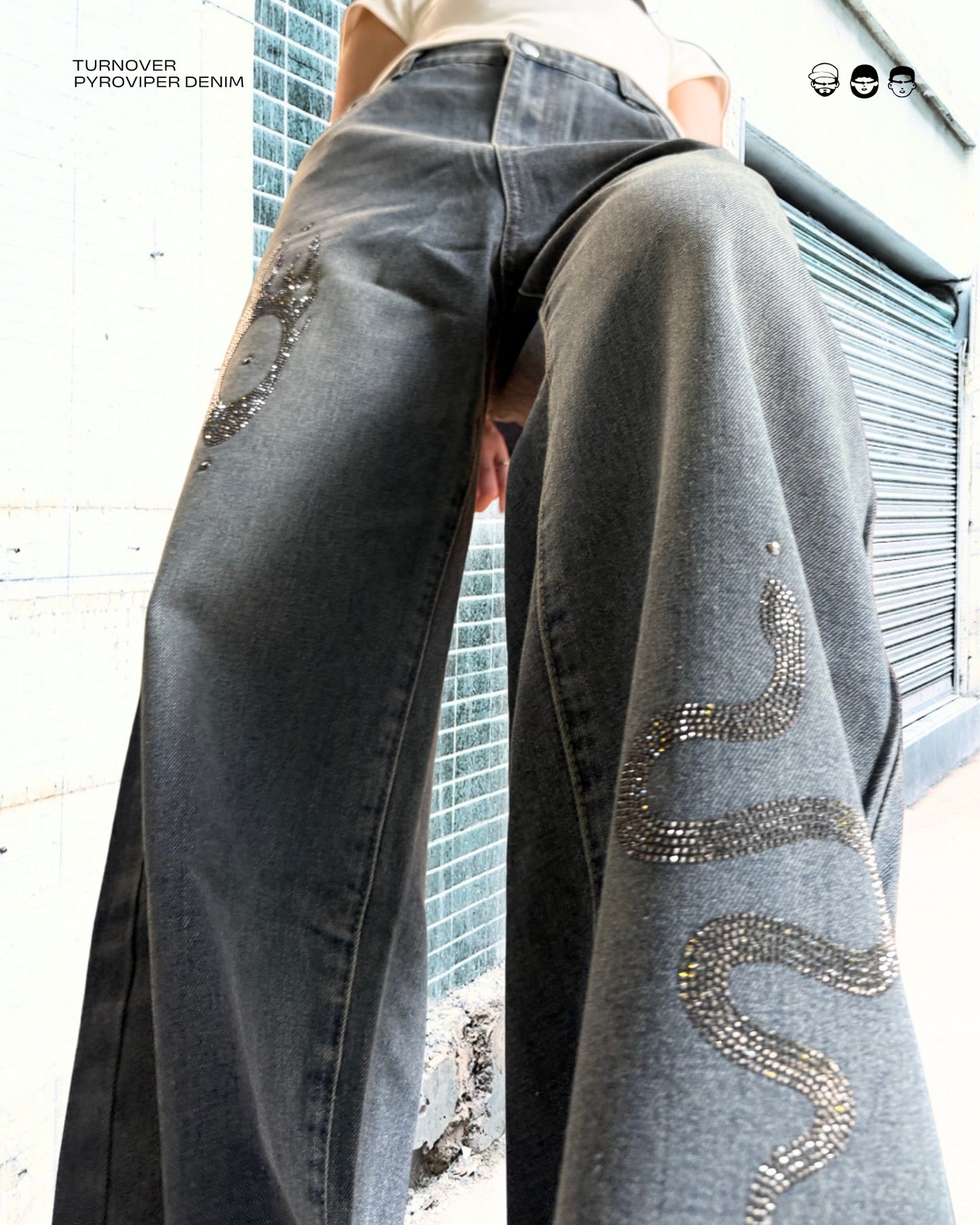 TURNOVER 2025S PYROVIPER Jeans
“25SS-LS6 火瞳蛇蹤牛仔褲 ”