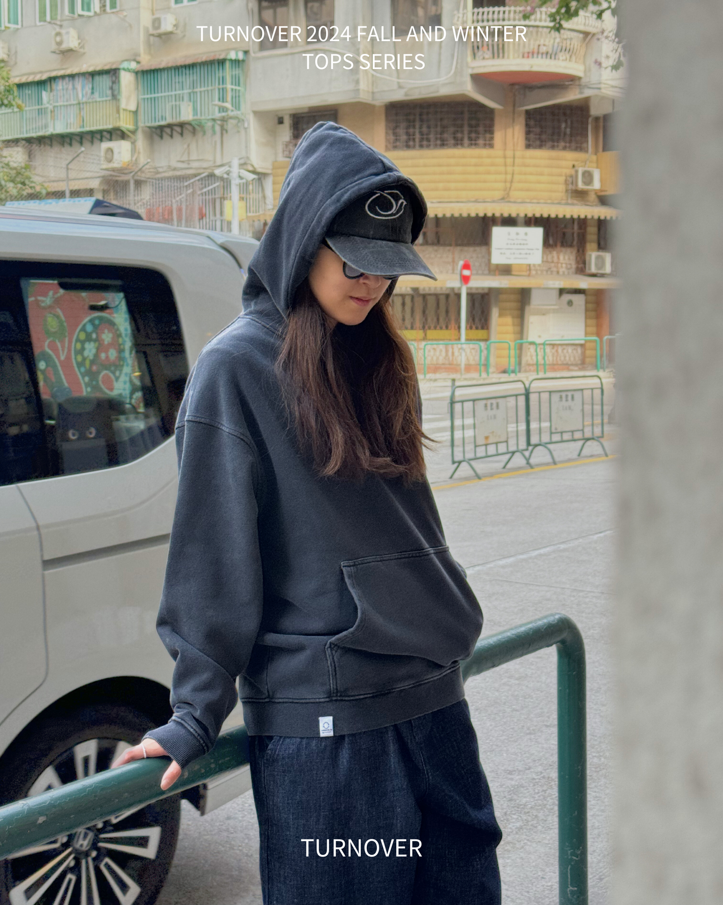 TURNOVER HEAVYWEIGHT WASHED HOODIE 重磅水洗衛衣