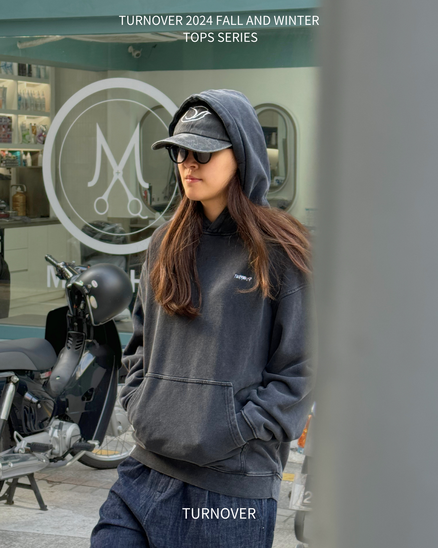 TURNOVER HEAVYWEIGHT WASHED HOODIE 重磅水洗衛衣