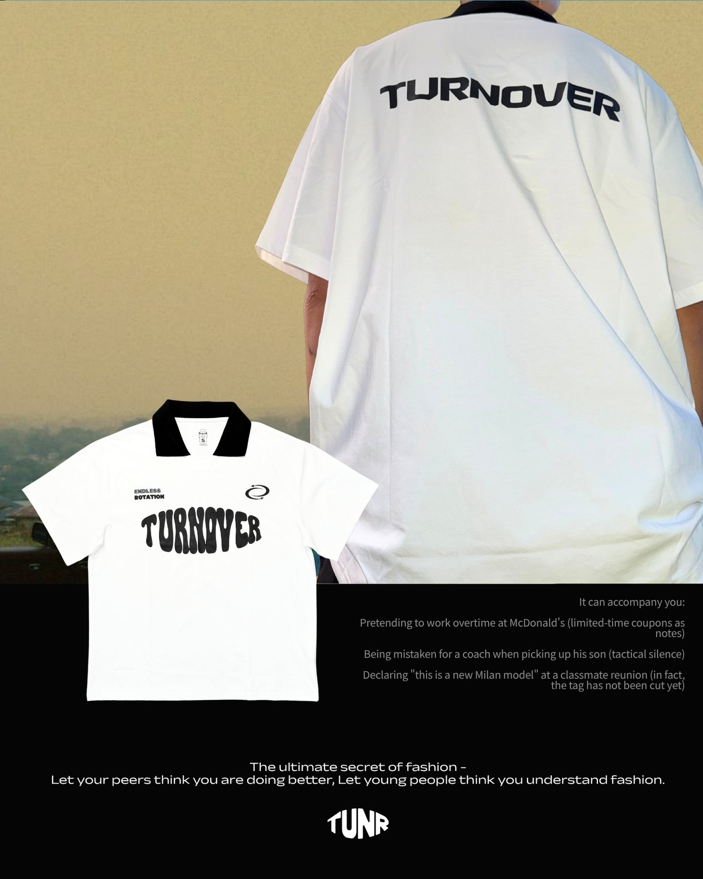 TURNOVER 2025SS RETRO POLO Tee
“25SSFT3 復古POLO TEE”