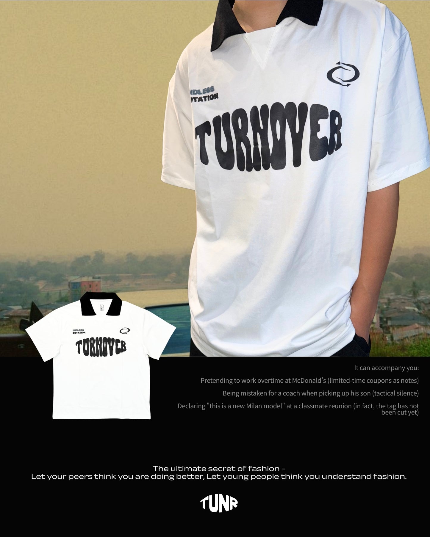 TURNOVER 2025SS RETRO POLO Tee
“25SSFT3 復古POLO TEE”