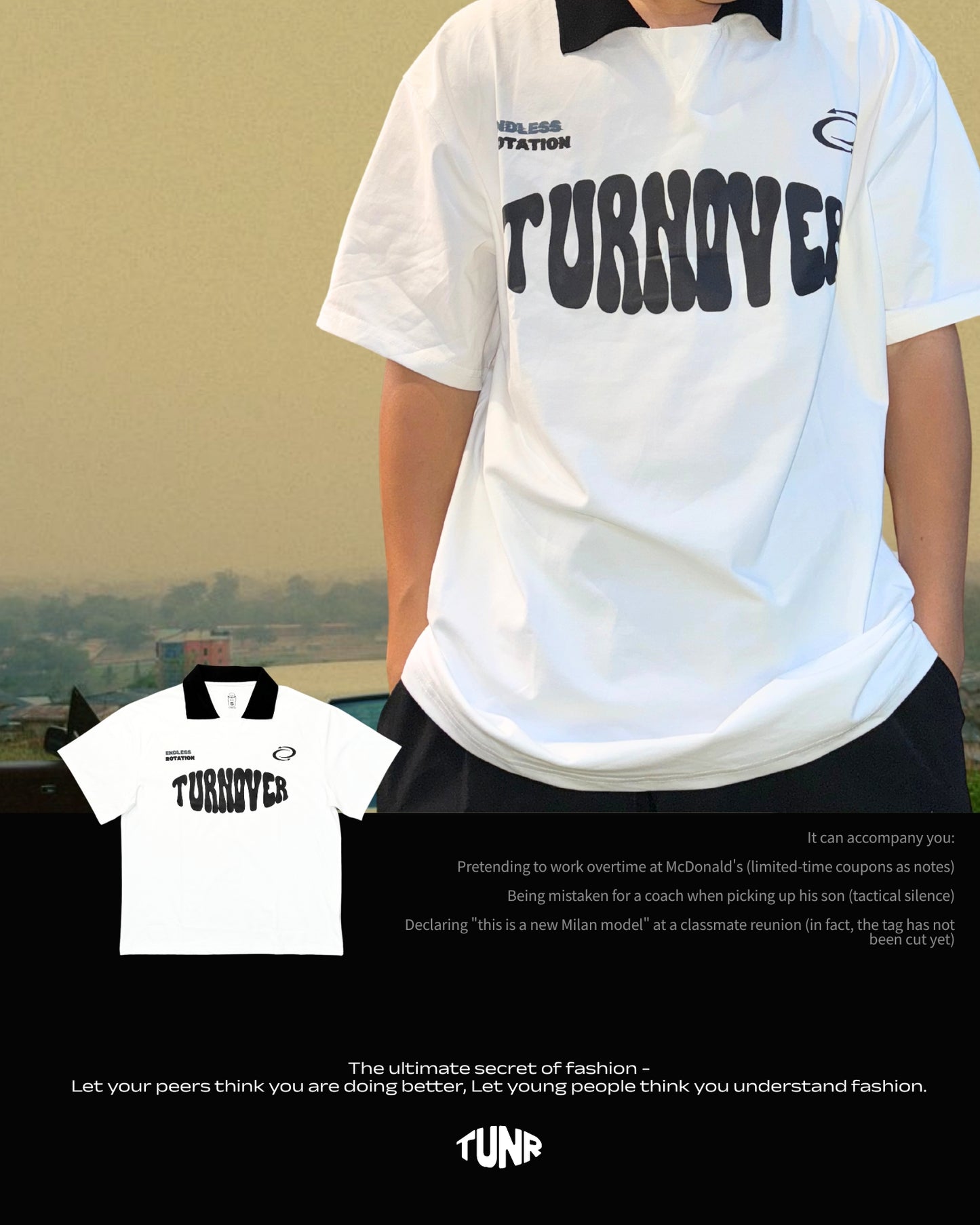 TURNOVER 2025SS RETRO POLO Tee
“25SSFT3 復古POLO TEE”