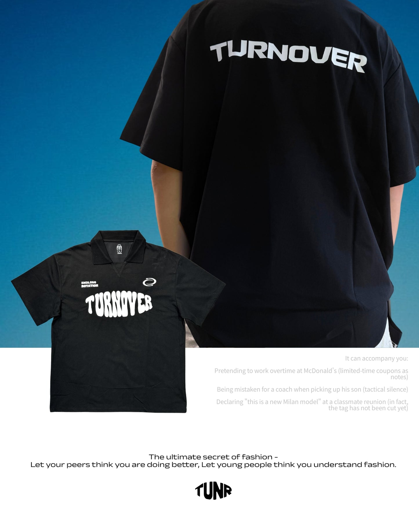 TURNOVER 2025SS RETRO POLO Tee
“25SSFT3 復古POLO TEE”