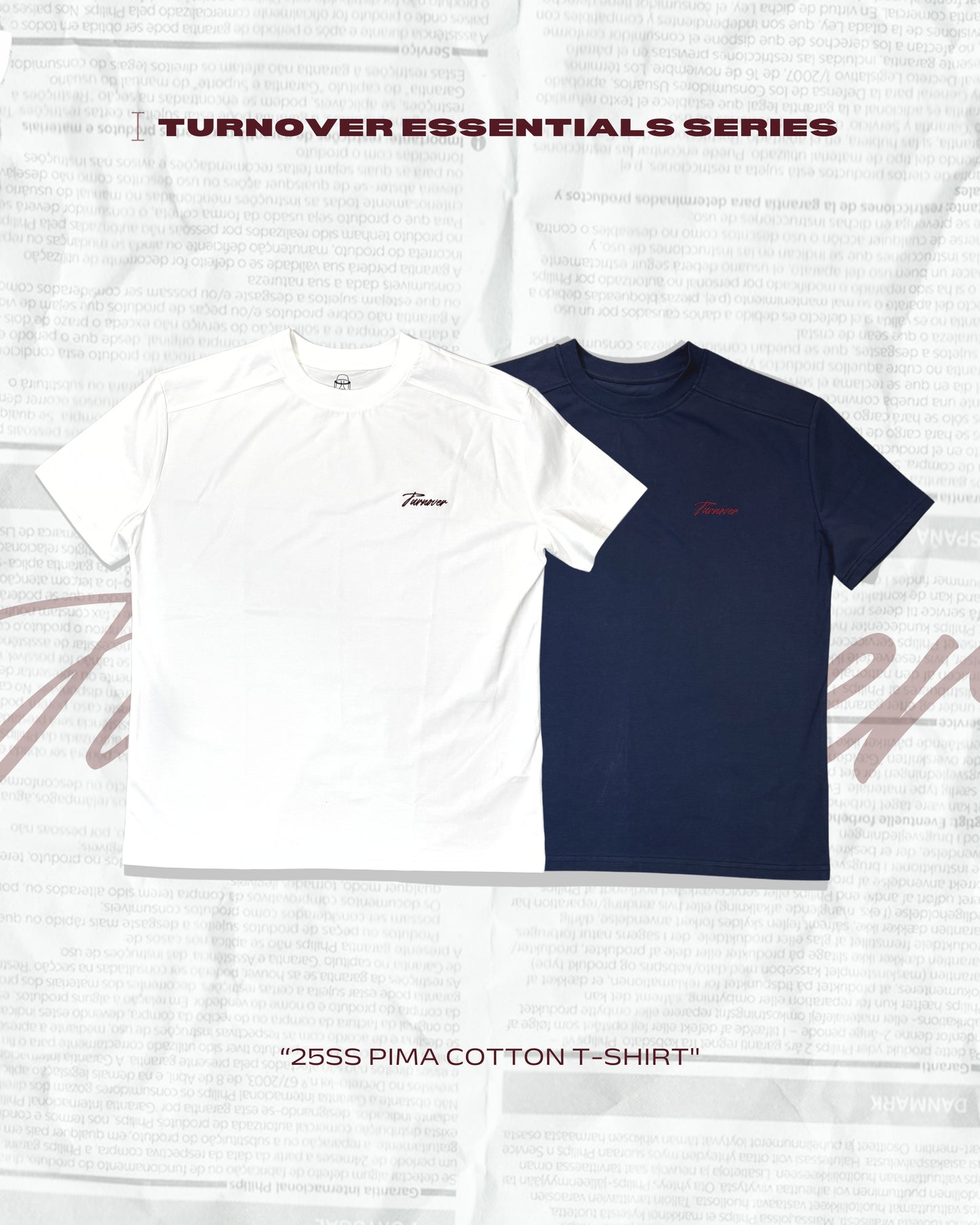 TURNOVER 2025SS PIMA COTTON T-SHIRT“25SST2 匹馬棉T恤”