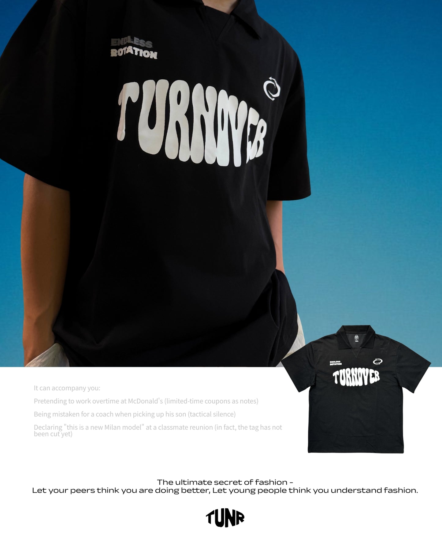 TURNOVER 2025SS RETRO POLO Tee
“25SSFT3 復古POLO TEE”