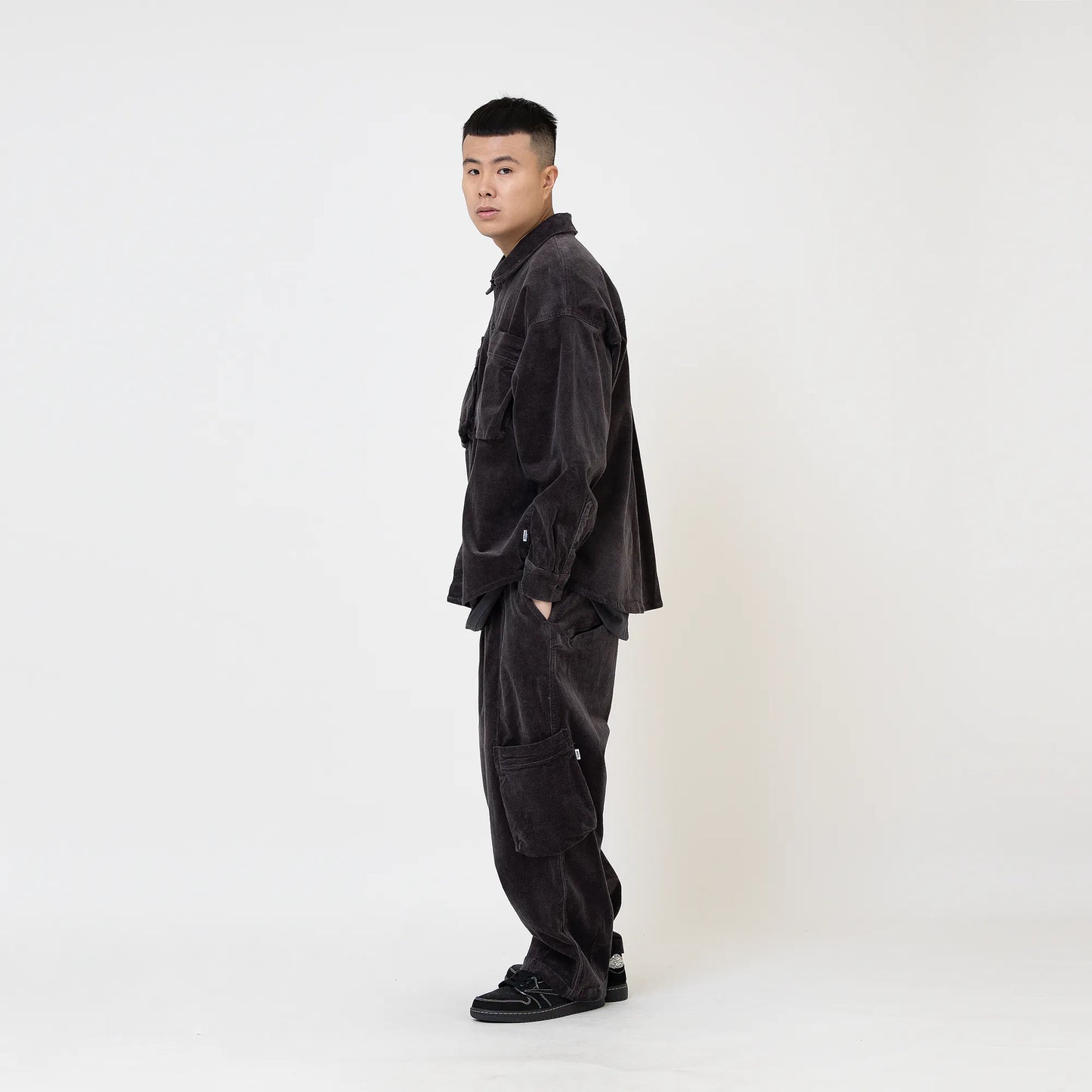 ANST 八袋 燈心絨口袋長褲/深灰 ST.48