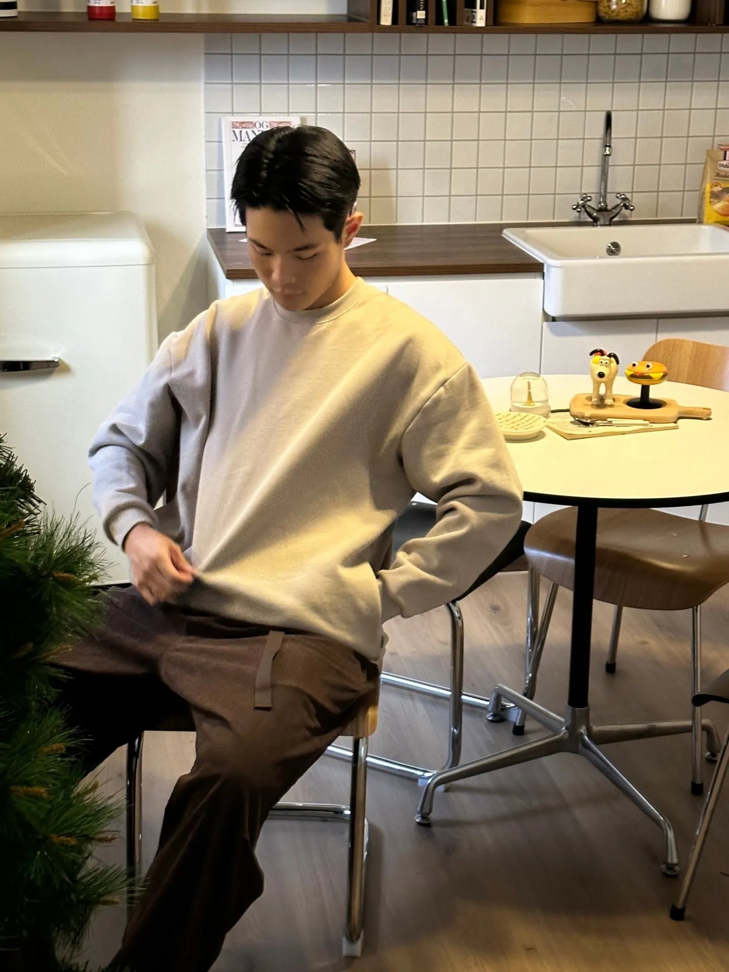 SIMON MADE BW-2333 定番 快拆皮帶 燈芯絨 傘兵摺 長褲