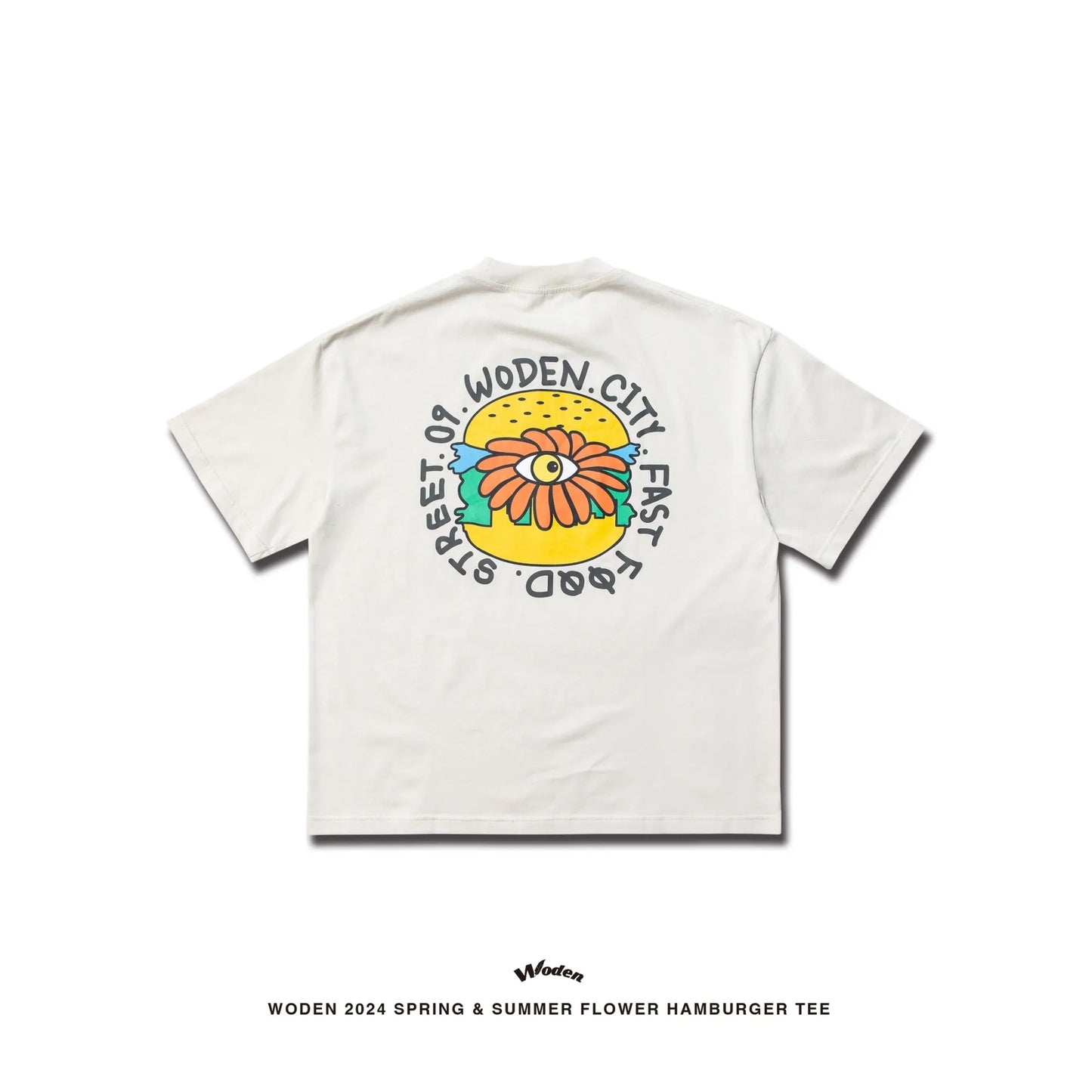 WODEN 2024 SPRING & SUMMER FLOWER HAMBURGER TEE