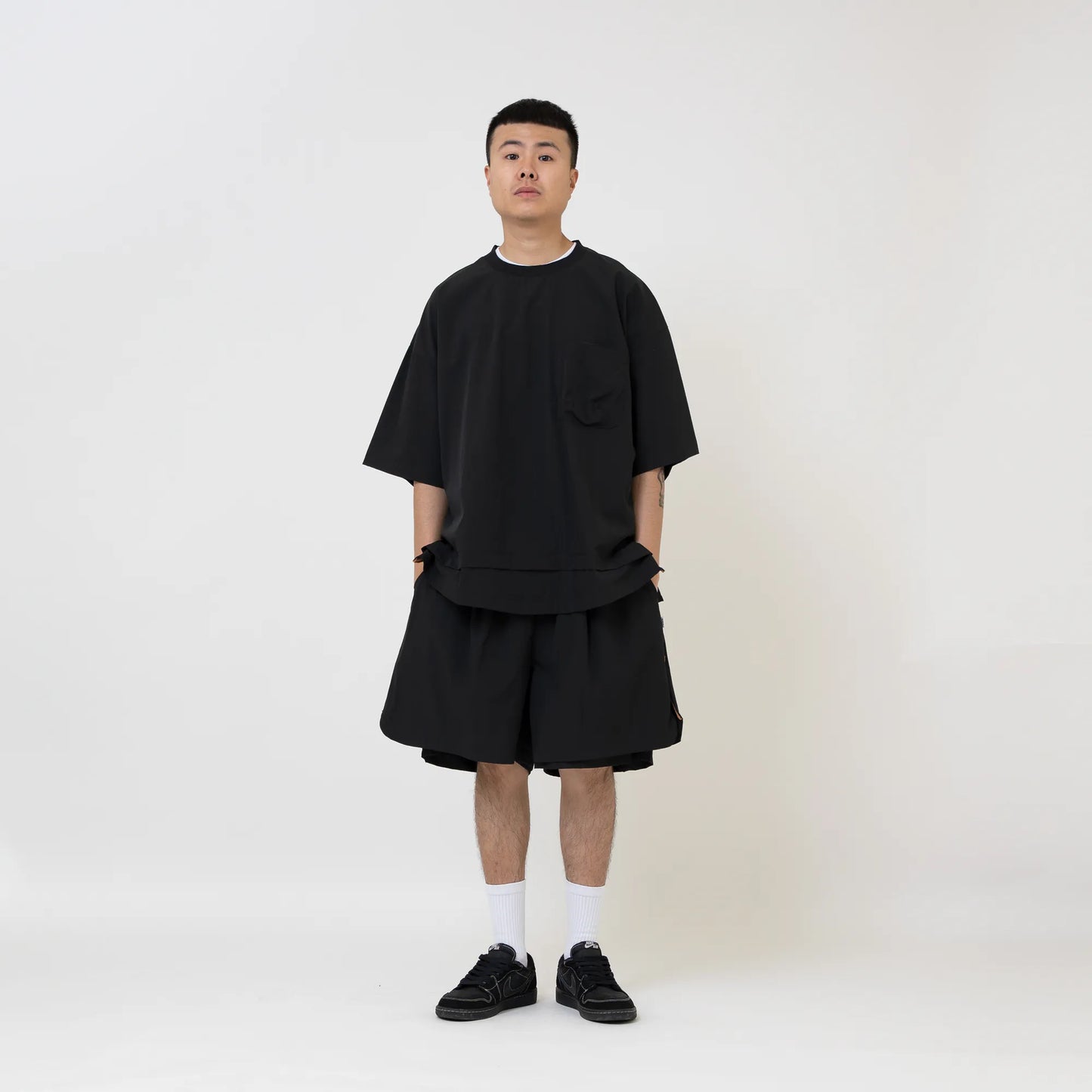 ANST 側拉鍊層次短T 882508