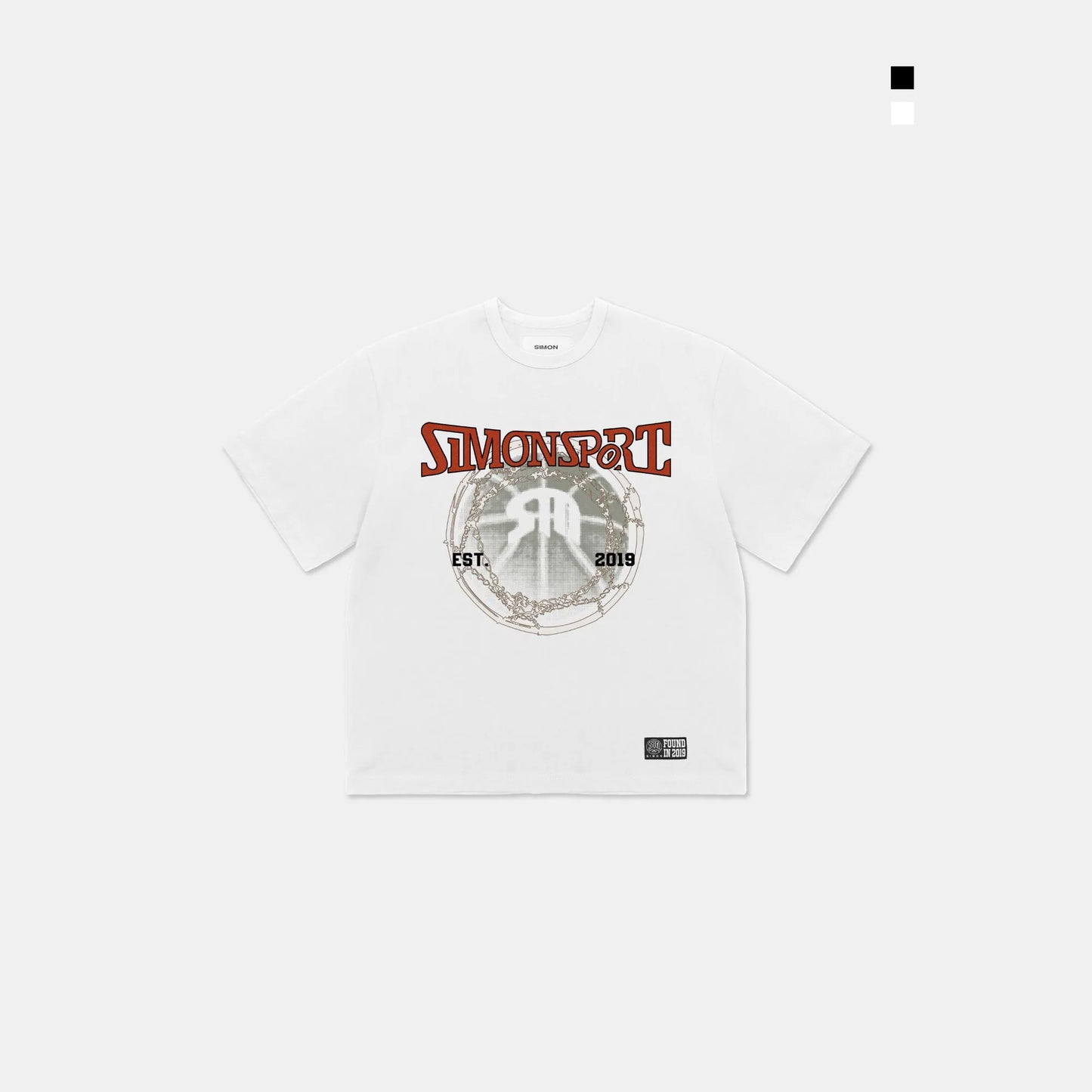 SIMON MADE TS-2523-02 SWISH籃網 下墜 短T