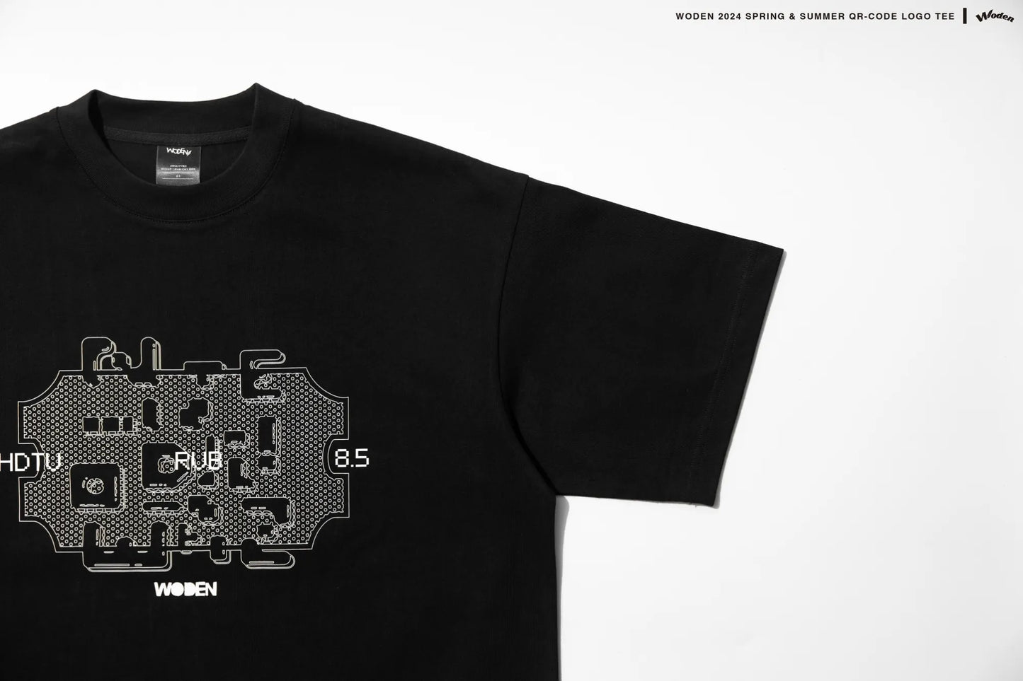 WODEN 2024 SPRING & SUMMER QR-CODE LOGO TEE
