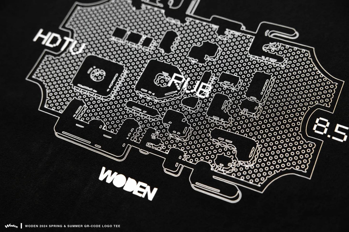 WODEN 2024 SPRING & SUMMER QR-CODE LOGO TEE