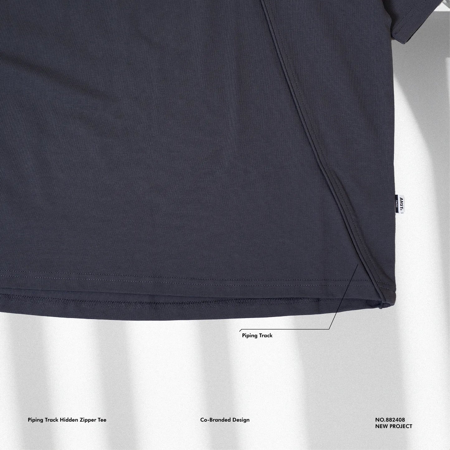 ANST X JOSELINE HSIUNG PIPING TRACK HIDDEN ZIPPER TEE 882408